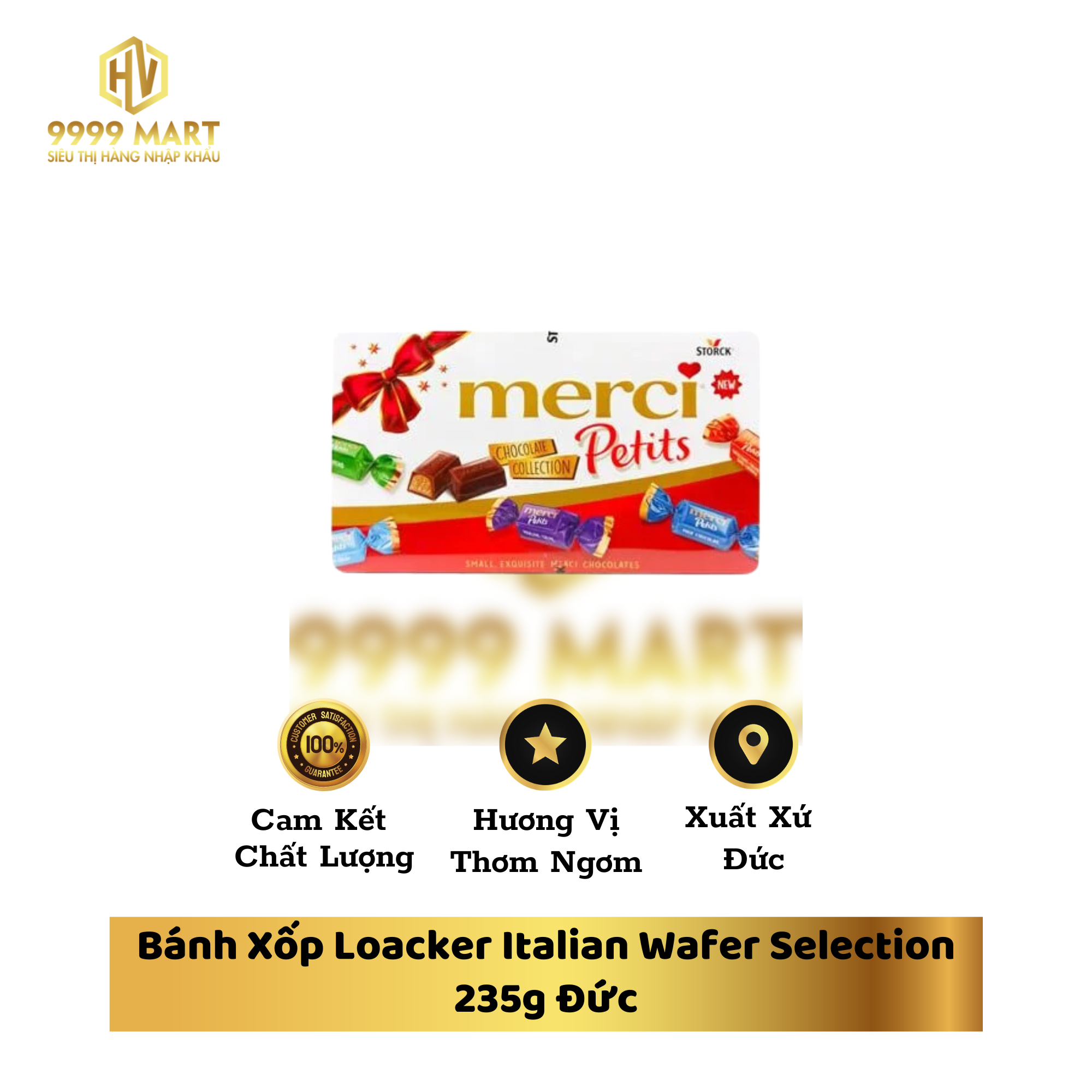 Hộp Quà Socola Hỗn Hợp Merci Petits Collection 375g Đức