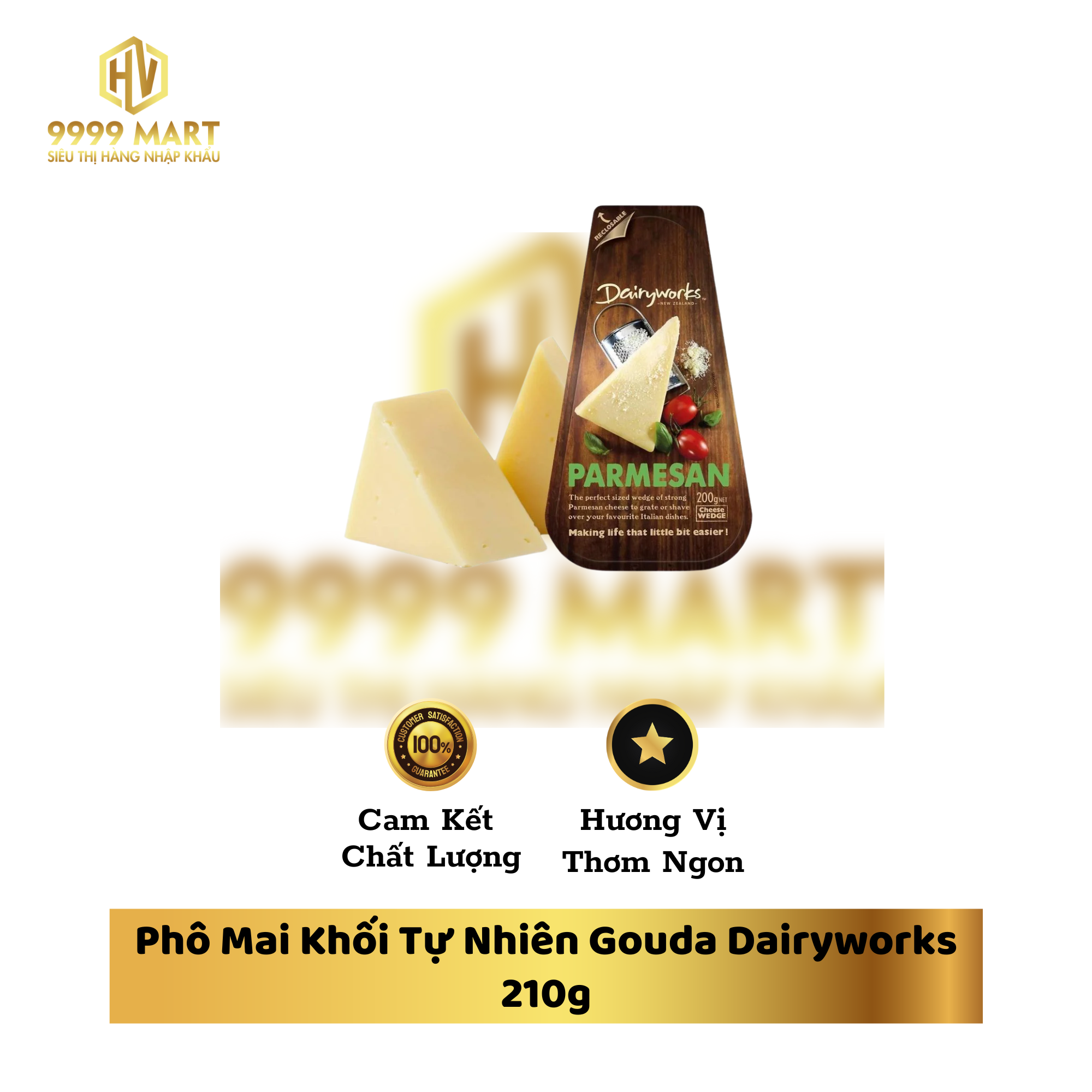 Phô Mai Khối Tự Nhiên Gouda Dairyworks 210g