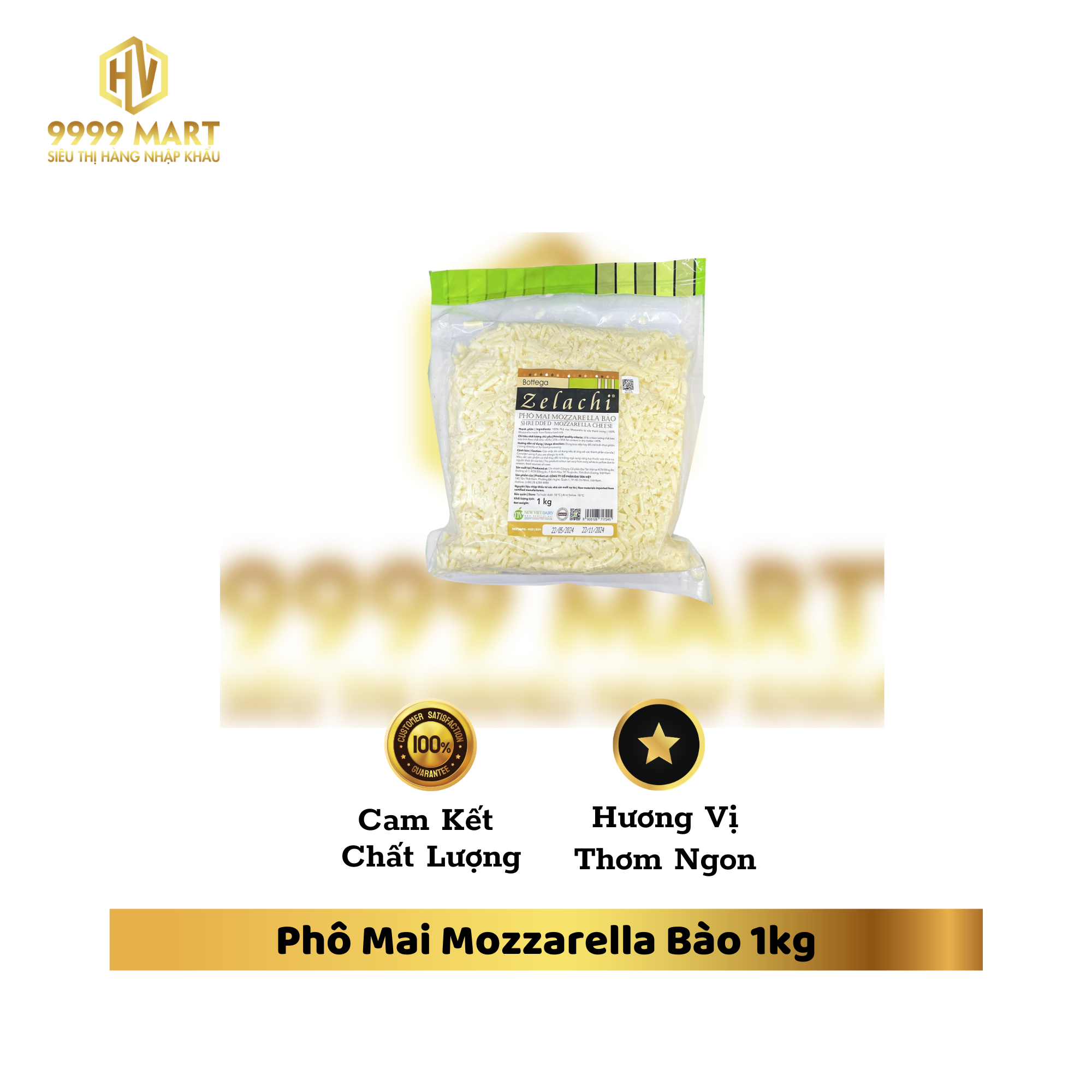 Phô Mai Mozzarella Bào 1kg