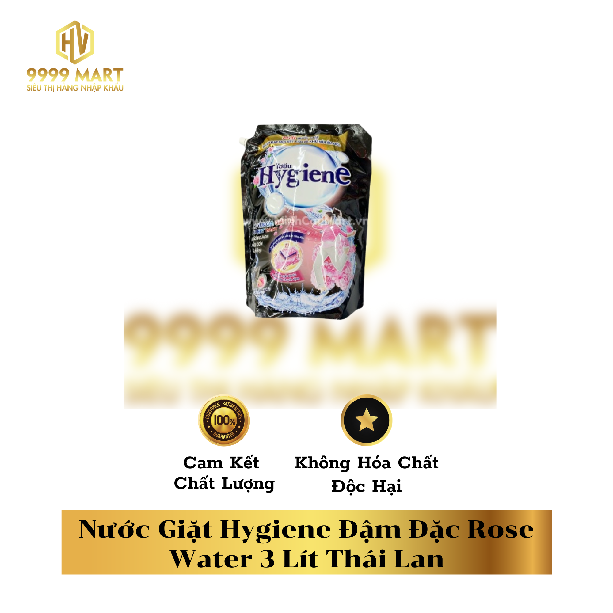 Nước Giặt Hygiene Đậm Đặc Rose Water 3 Lít Thái Lan