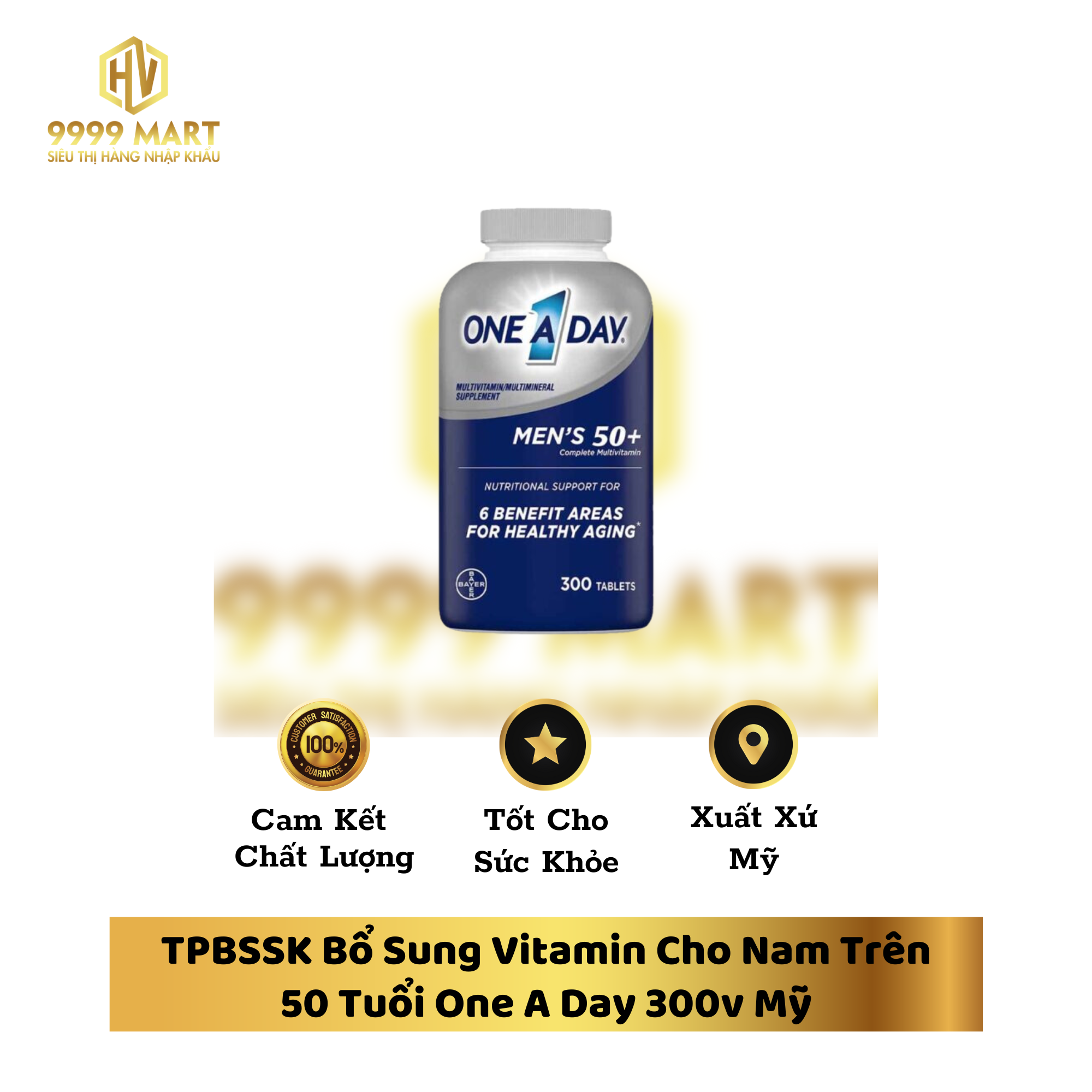 TPBSSK Bổ Sung Vitamin Cho Nam Trên 50 Tuổi One A Day 300v Mỹ