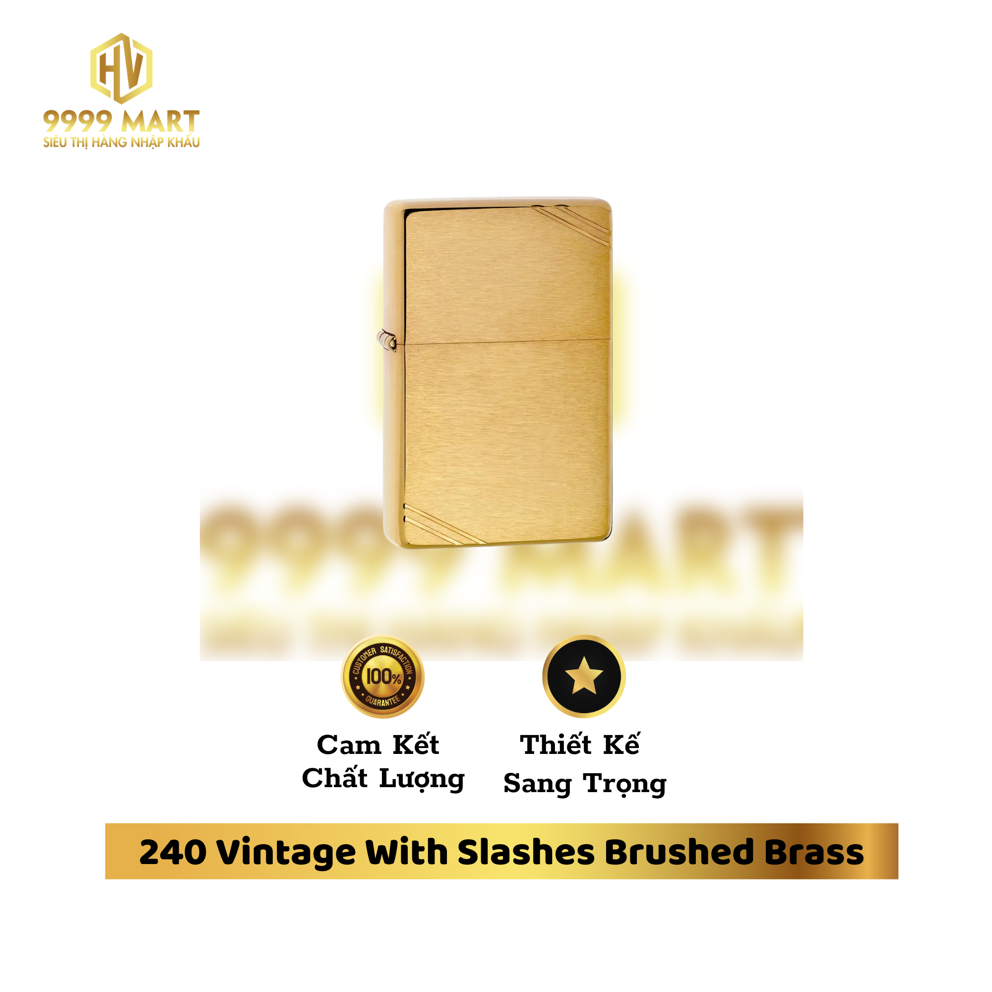 240 Vintage With Slashes Brushed Brass