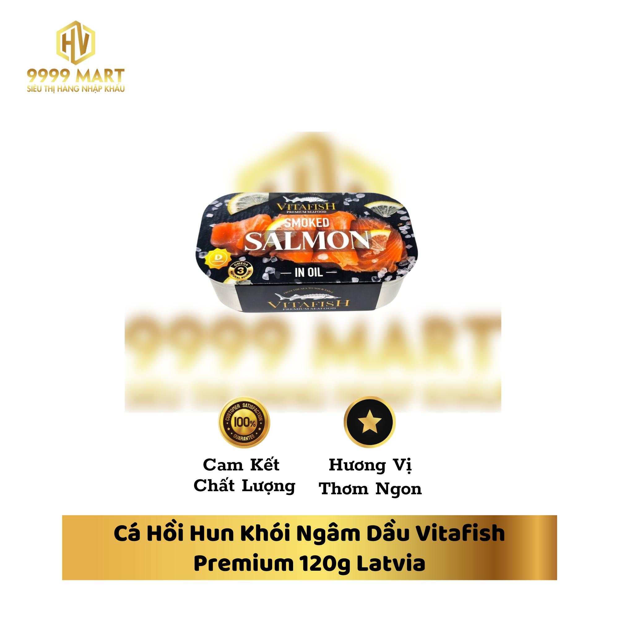 Cá Hồi Hun Khói Ngâm Dầu Vitafish Premium 120g Latvia