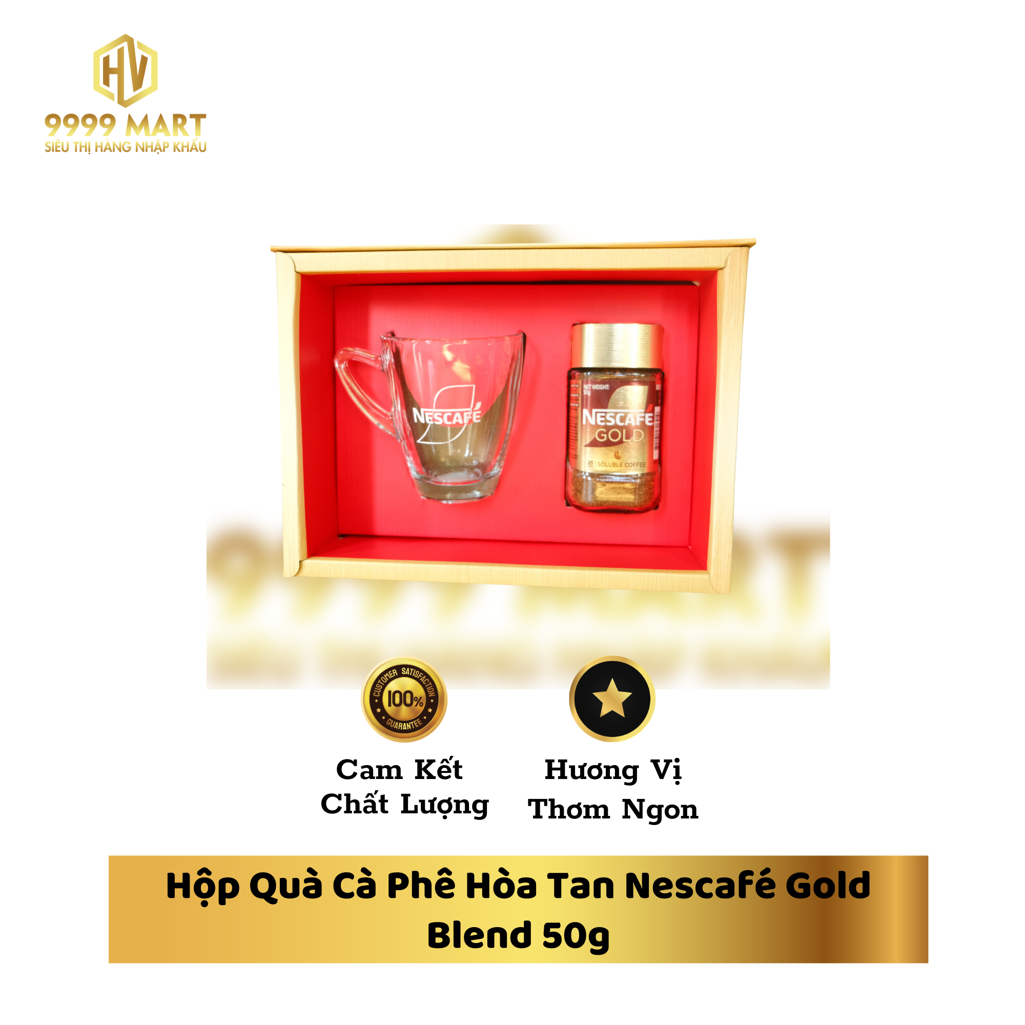 Hộp Quà Cà Phê Hòa Tan Nescafé Gold Blend 50g