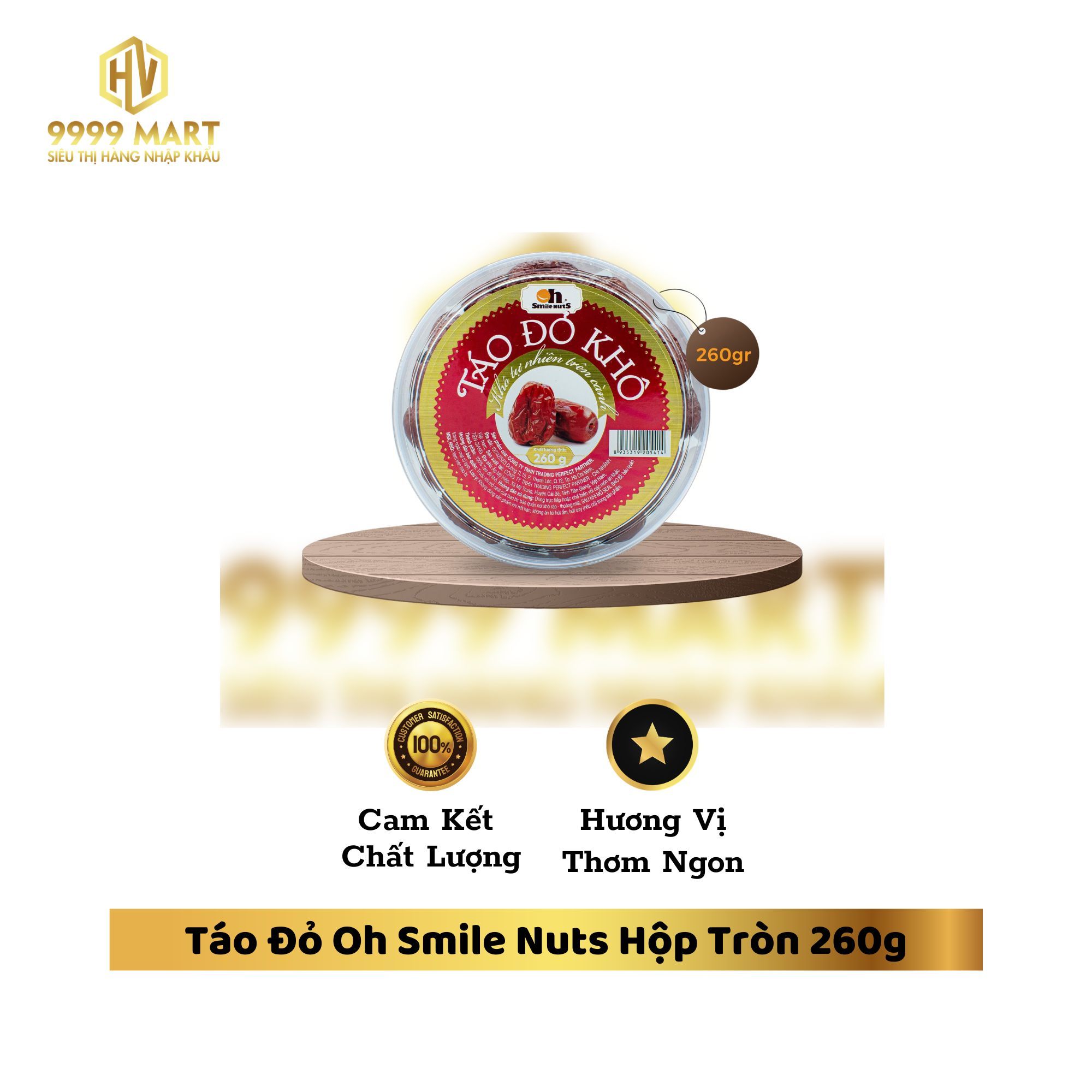 Táo Đỏ Oh Smile Nuts Hộp Tròn 260g
