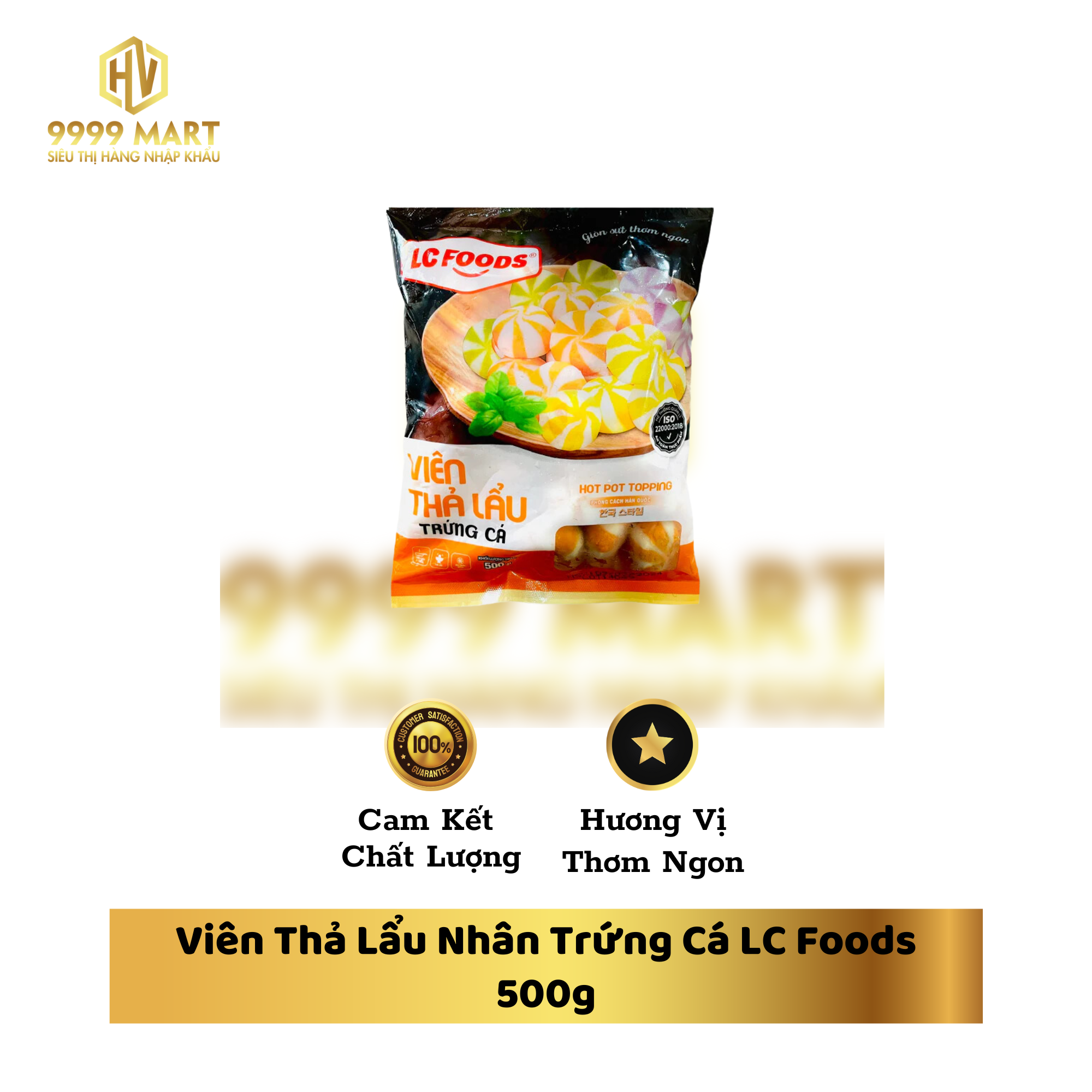 Viên Thả Lẩu Nhân Trứng Cá LC Foods 500g