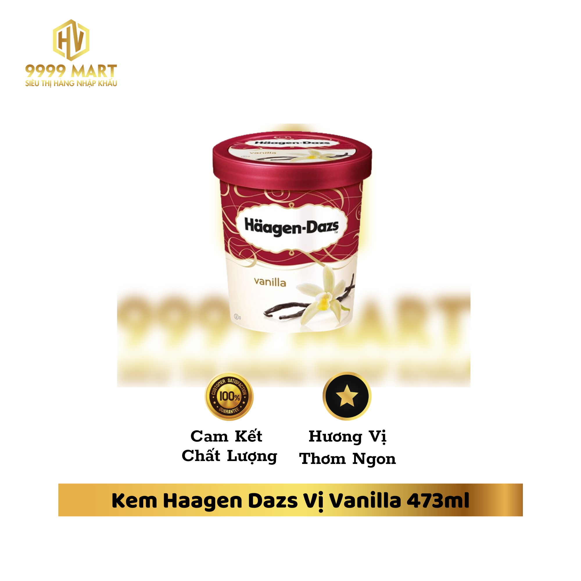Kem Haagen Dazs Vị Vanilla 473ml