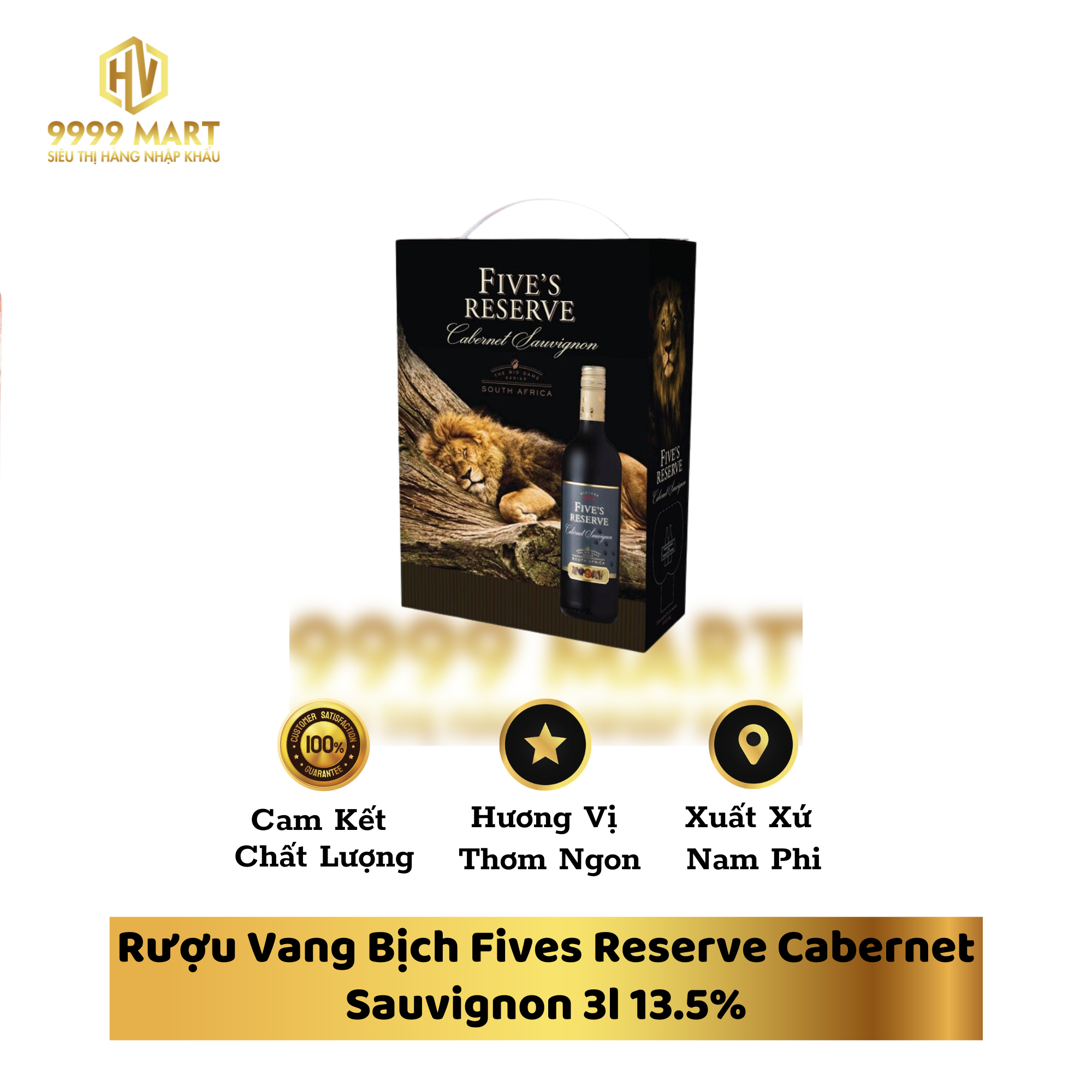 Rượu Vang Bịch Fives Reserve Cabernet Sauvignon 3l 13.5%