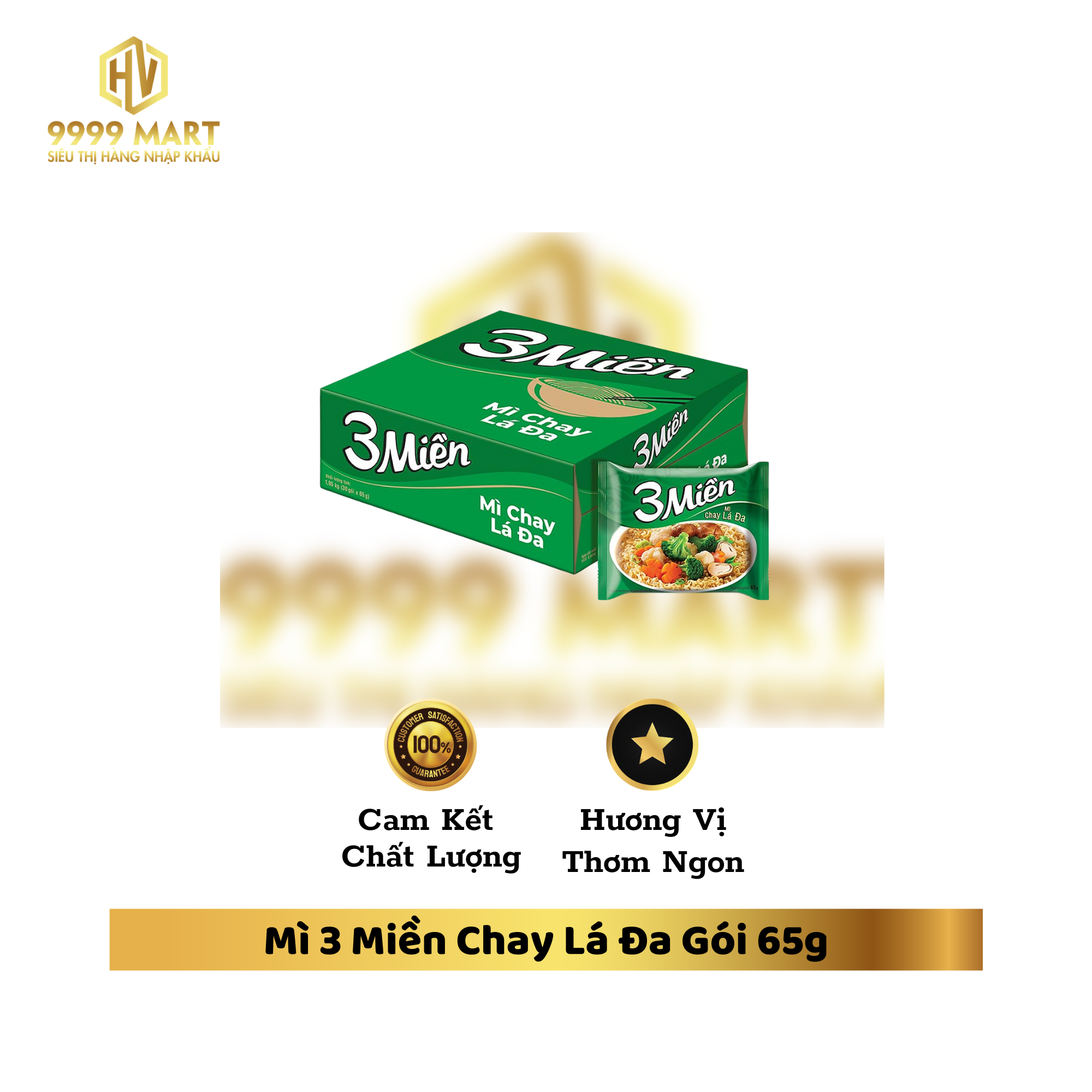 Mì 3 Miền Chay Lá Đa Gói 65g