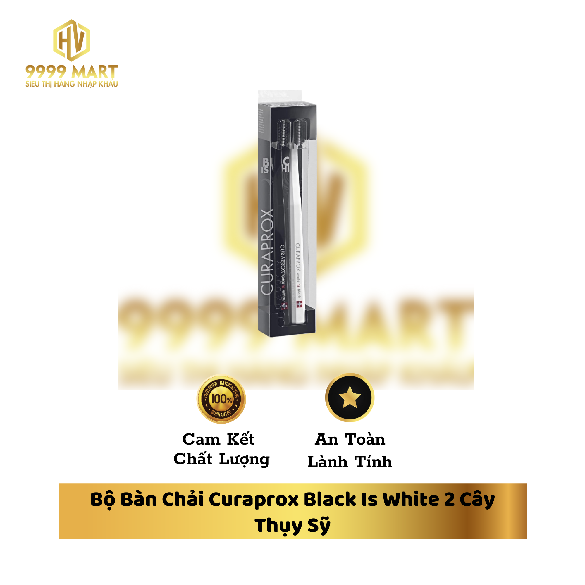 Bộ Bàn Chải Curaprox Black Is White 2 Cây Thụy Sỹ