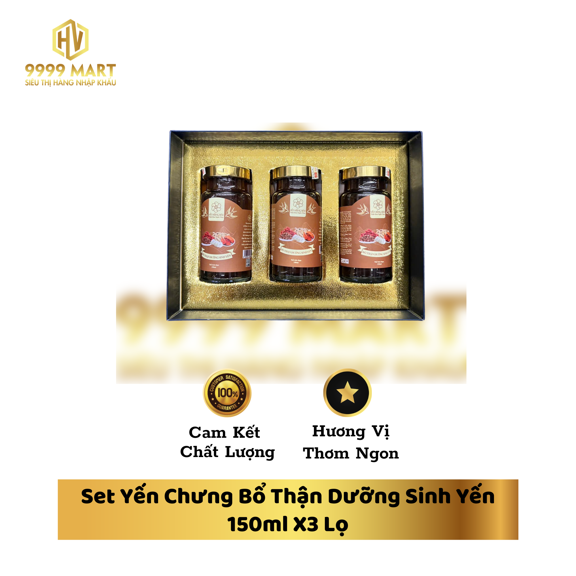 Set Yến Chưng Bổ Thận Dưỡng Sinh Yến 150ml X3 Lọ