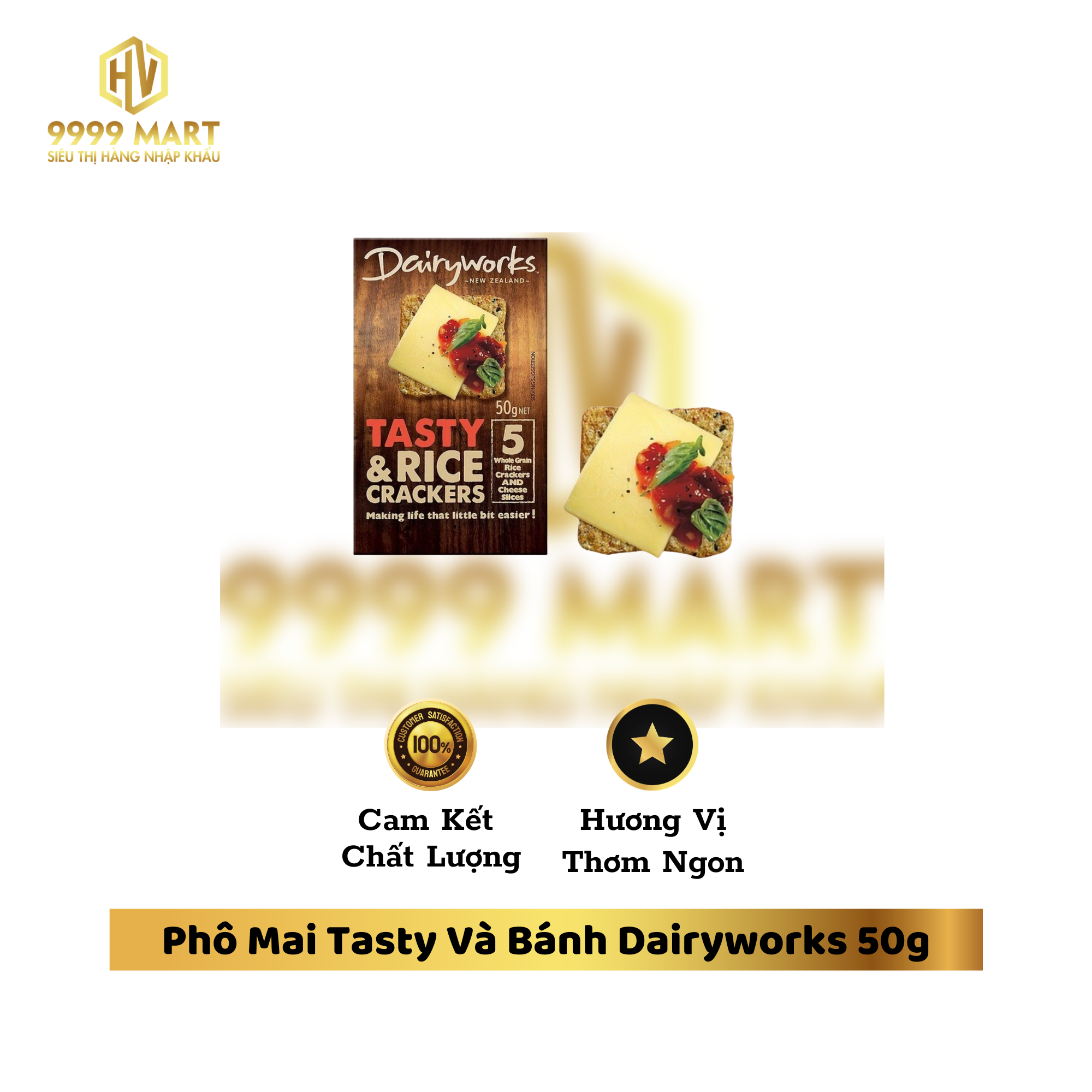 Phô Mai Tasty Và Bánh Dairyworks 50g