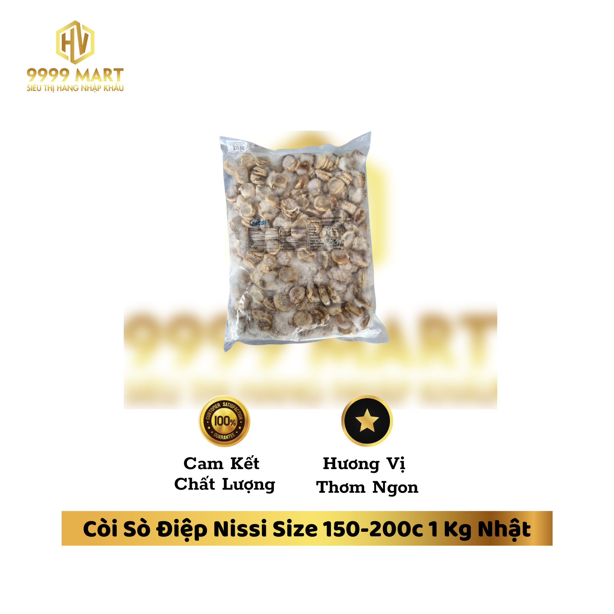 Còi Sò Điệp Nissi Size 150-200c 1 Kg Nhật