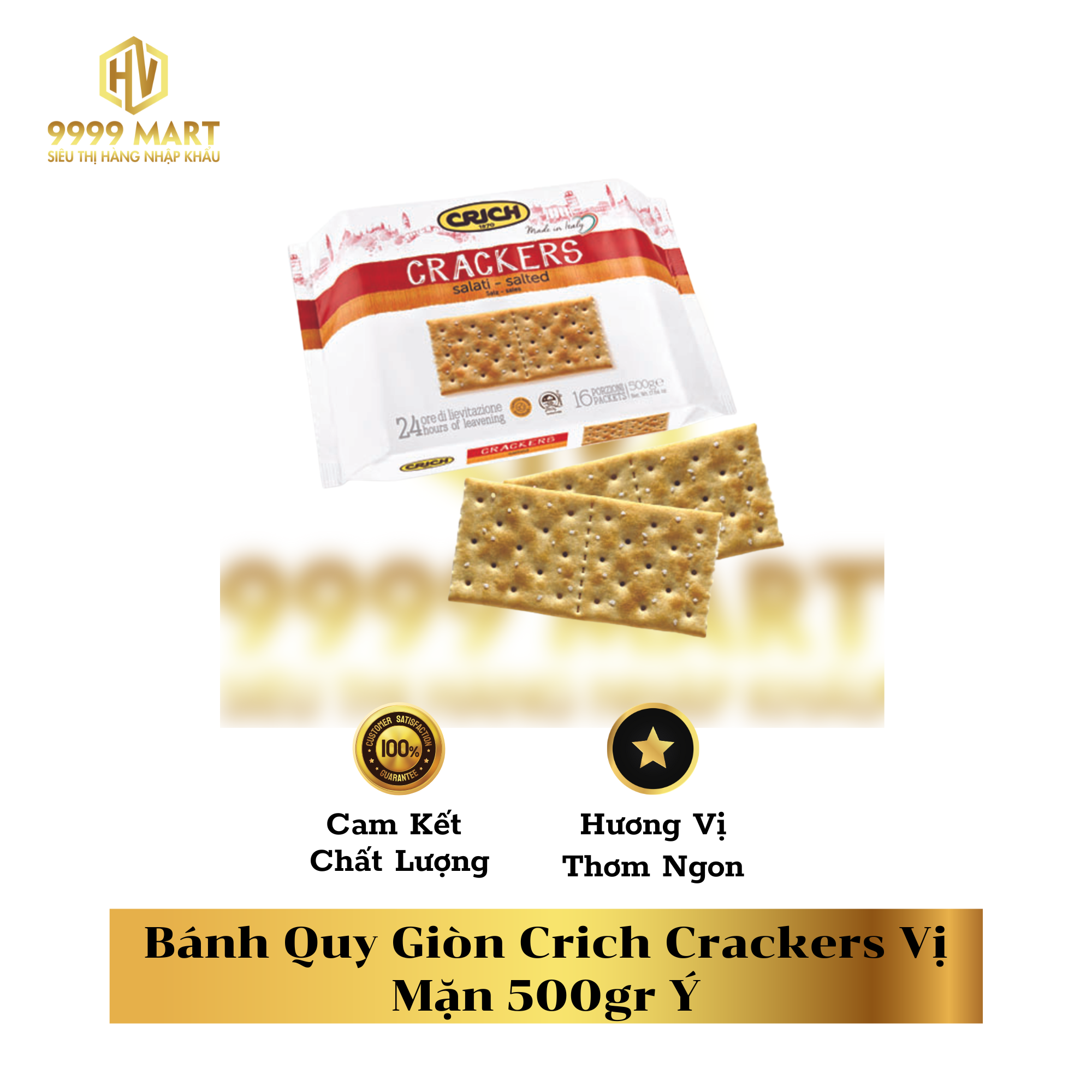 Bánh Quy Giòn Crich Crackers Vị Mặn 500gr Ý