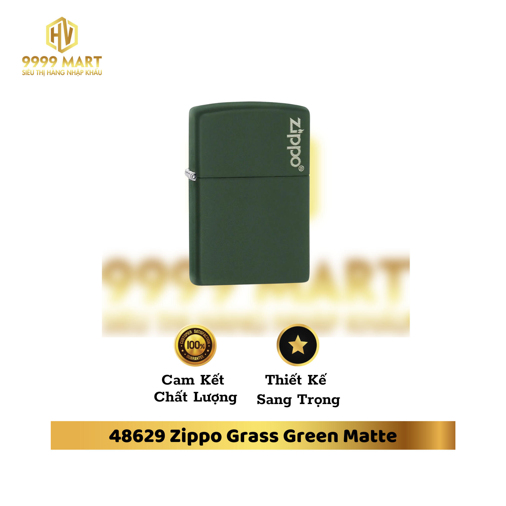 221zl Zippo Green Matte With Zippo Logo