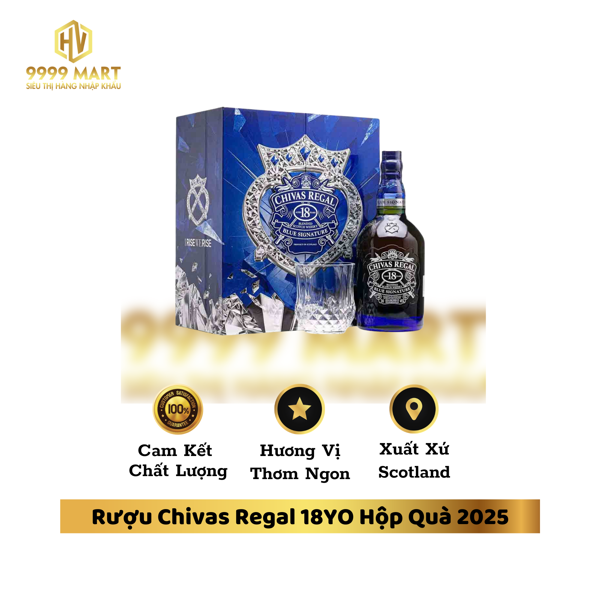 Rượu Chivas Regal 18YO Blue Hộp Quà 2025