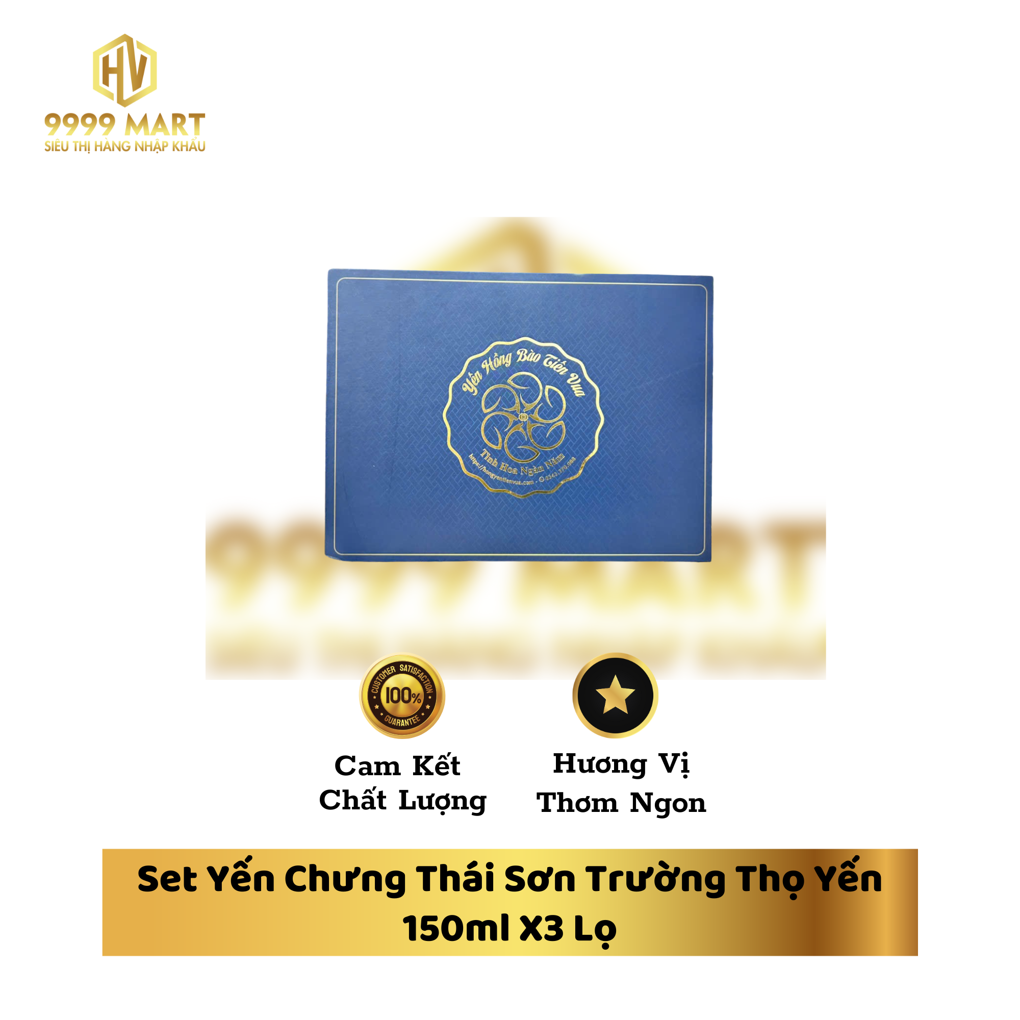 Set Yến Chưng Thái Sơn Trường Thọ Yến 150ml X3 Lọ