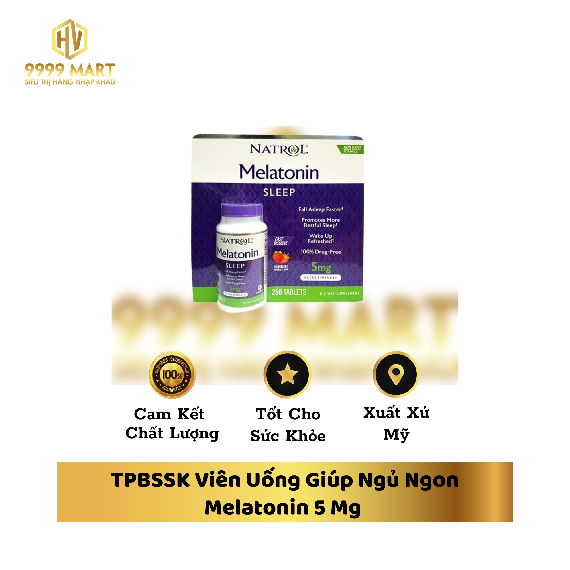 TPBSSK Viên Uống Giúp Ngủ Ngon Melatonin 5 Mg