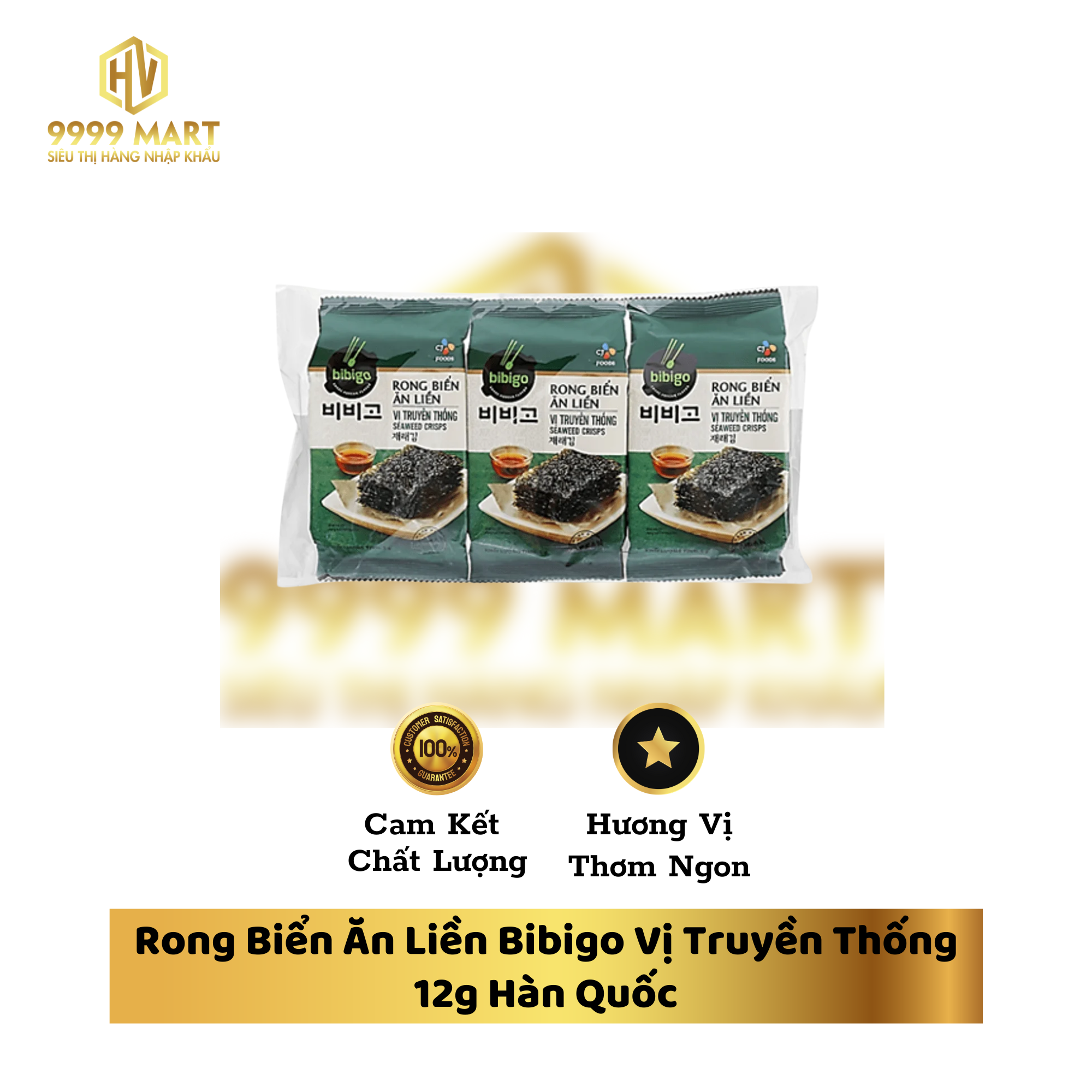 Rong Biển Ăn Liền Bibigo Vị Truyền Thống 12g Hàn Quốc
