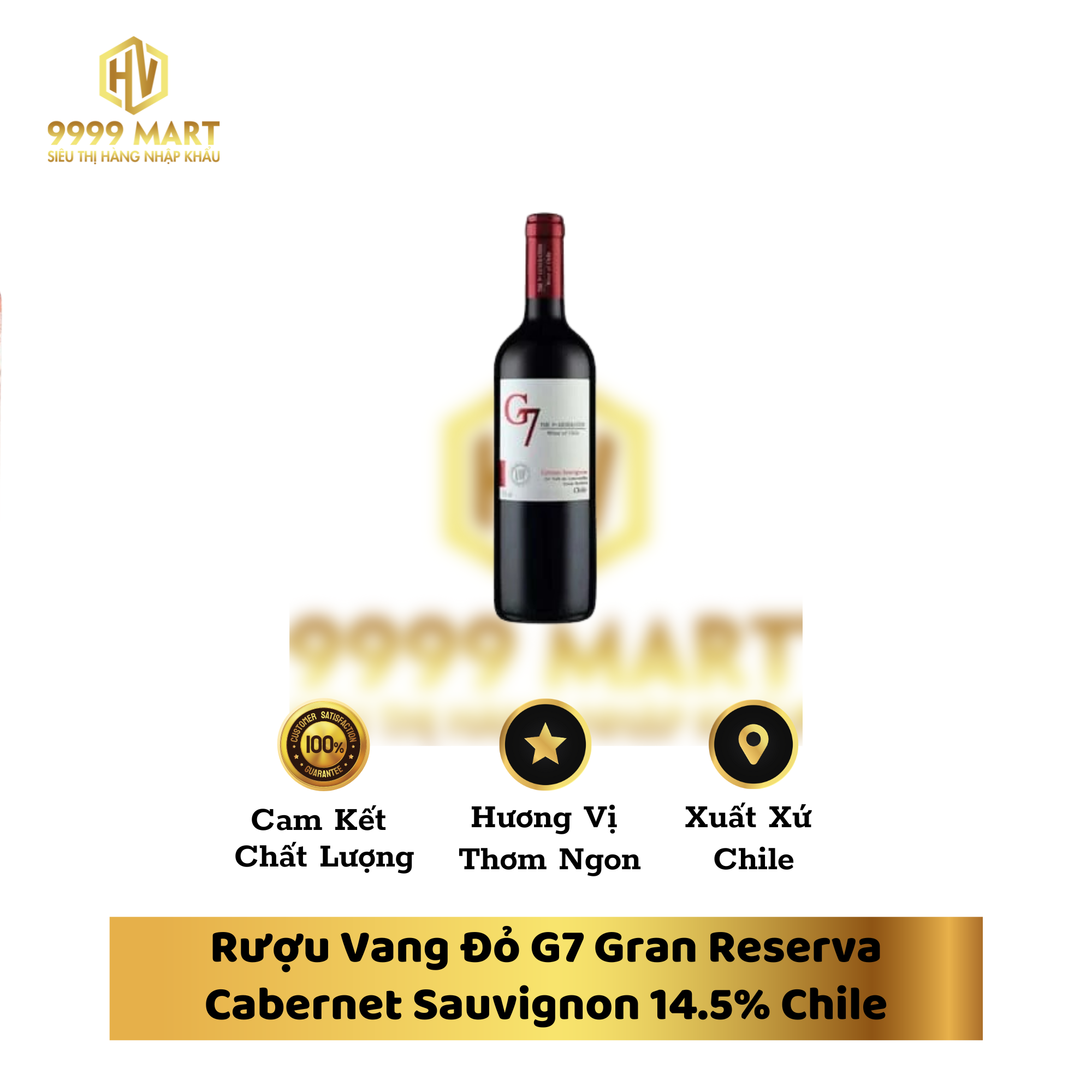 Rượu Vang Đỏ G7 Gran Reserva Cabernet Sauvignon 14.5% Chile