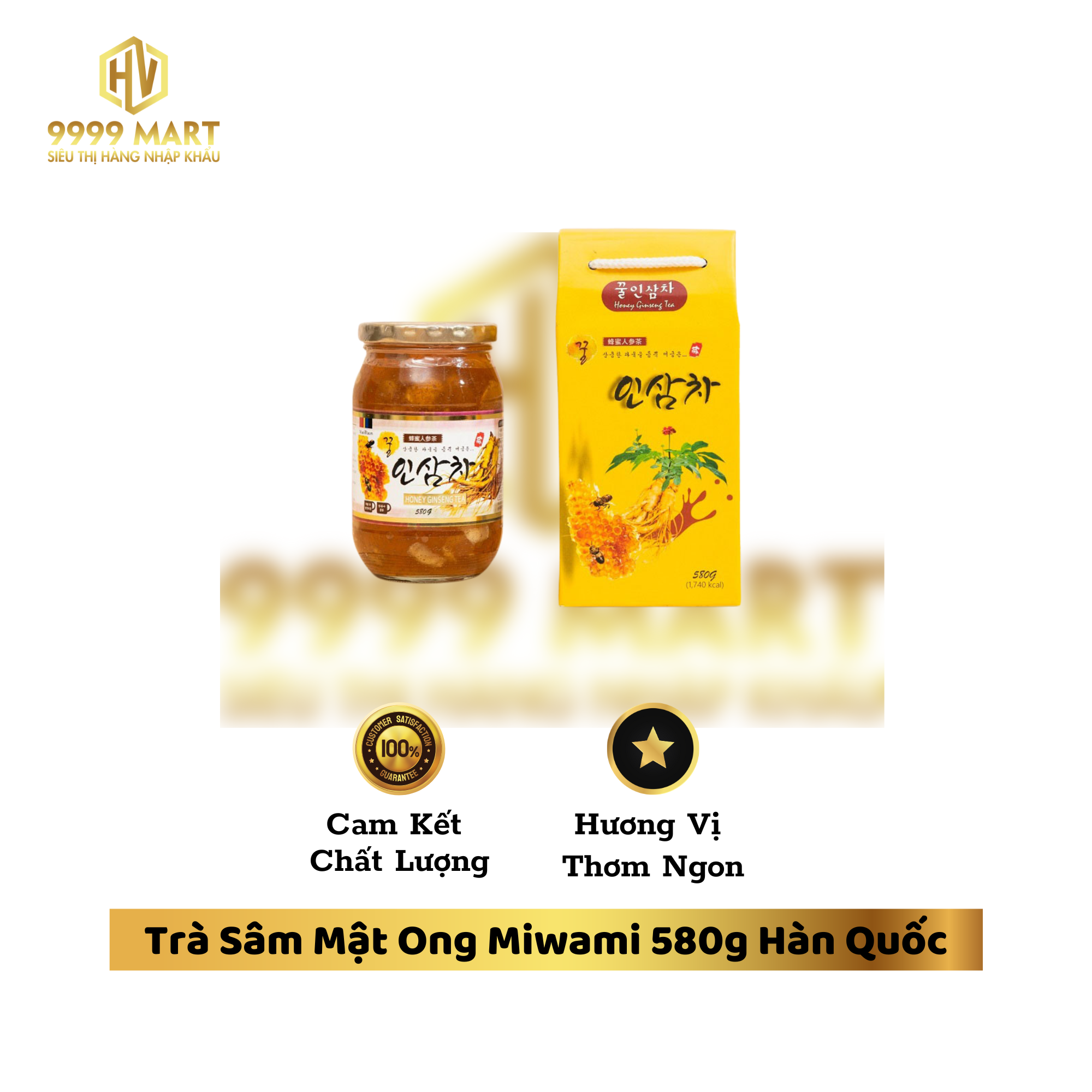 Trà Sâm Mật Ong Miwami 580g Hàn Quốc