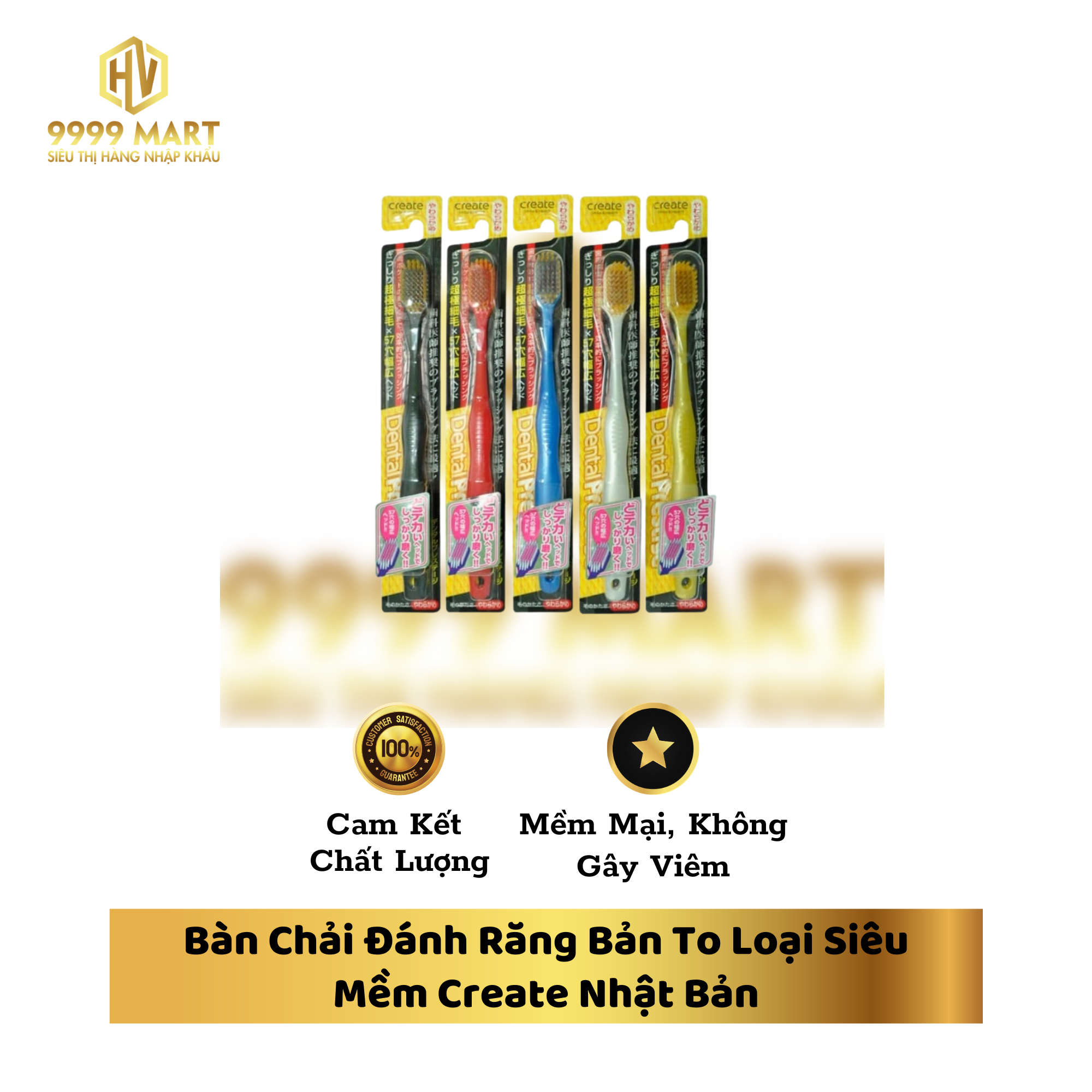 Bàn Chải Đánh Răng Bản To Loại Siêu Mềm Create Nhật Bản