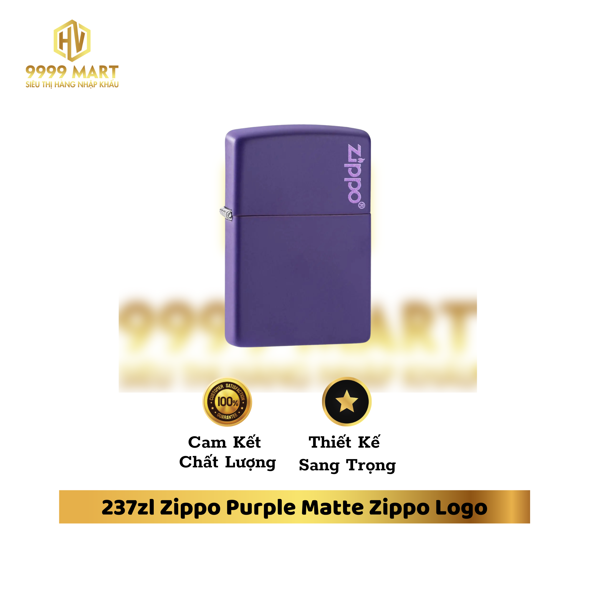 237zl Zippo Purple Matte Zippo Logo