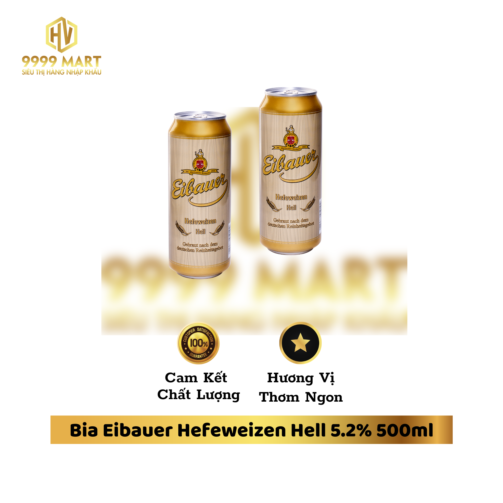 Bia Eibauer Hefeweizen Hell 5.2% 500ml