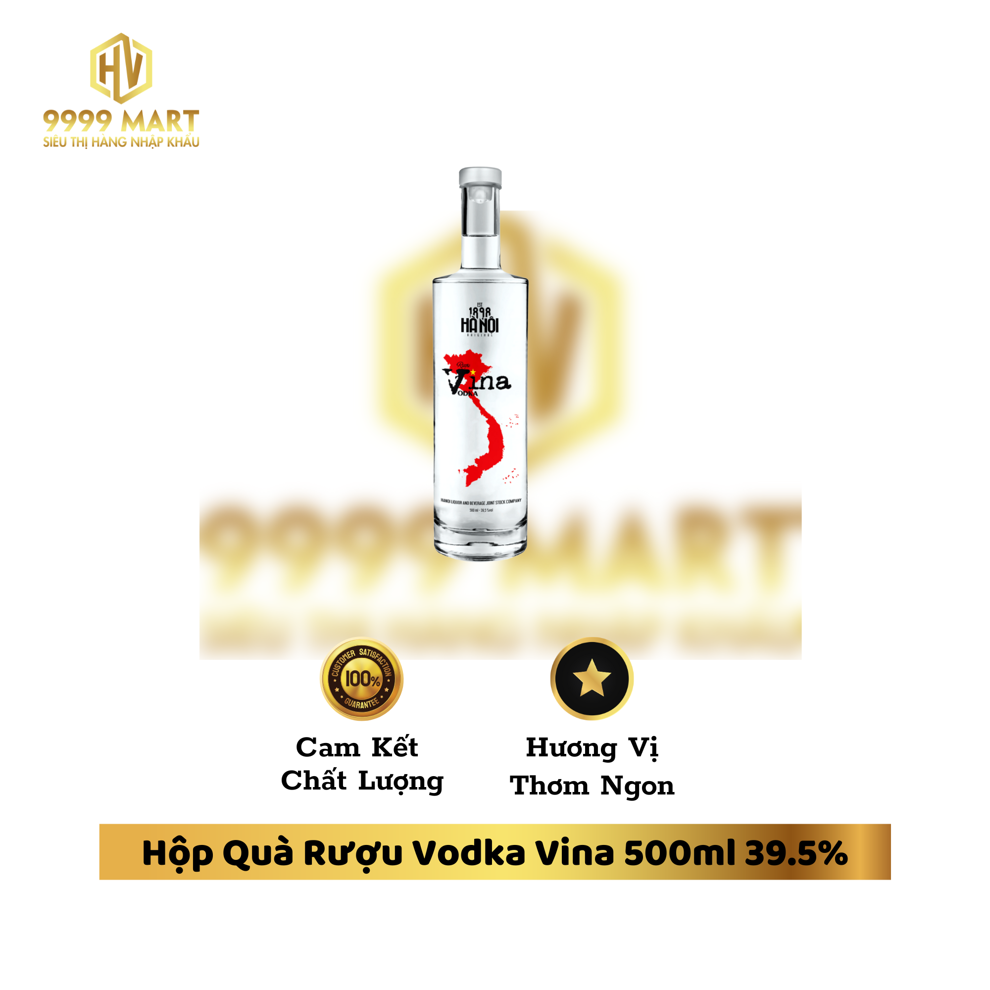 Hộp Quà Rượu Vodka Vina 500ml 39.5%