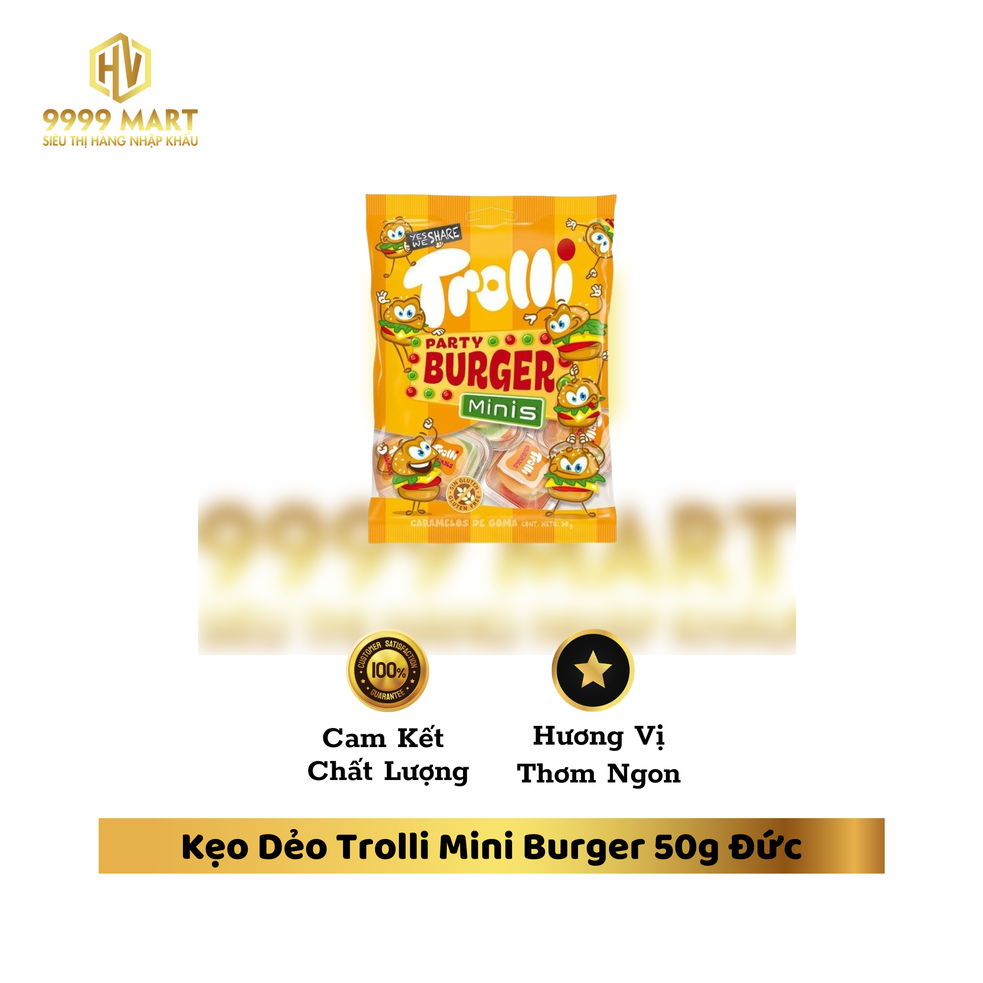 Kẹo Dẻo Trolli Mini Burger 50g Đức