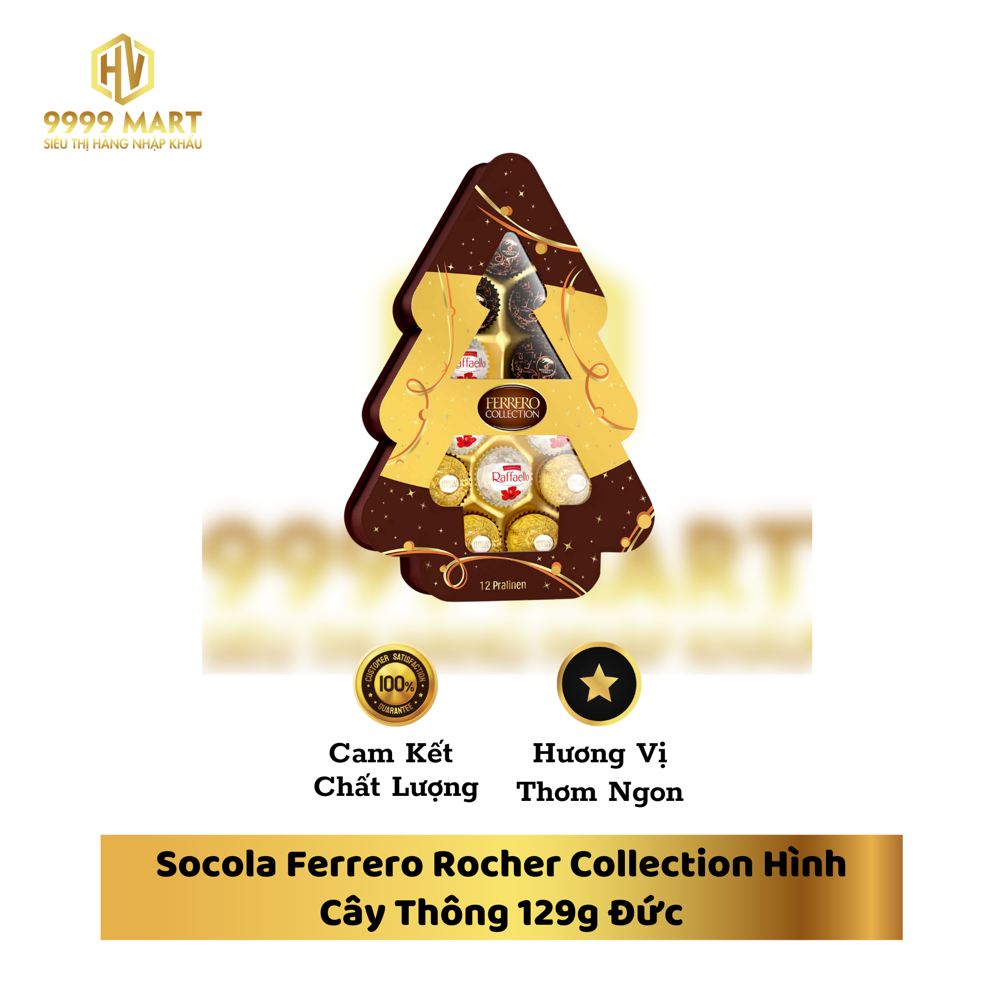 Socola Ferrero Rocher Collection Hình Cây Thông 129g Đức