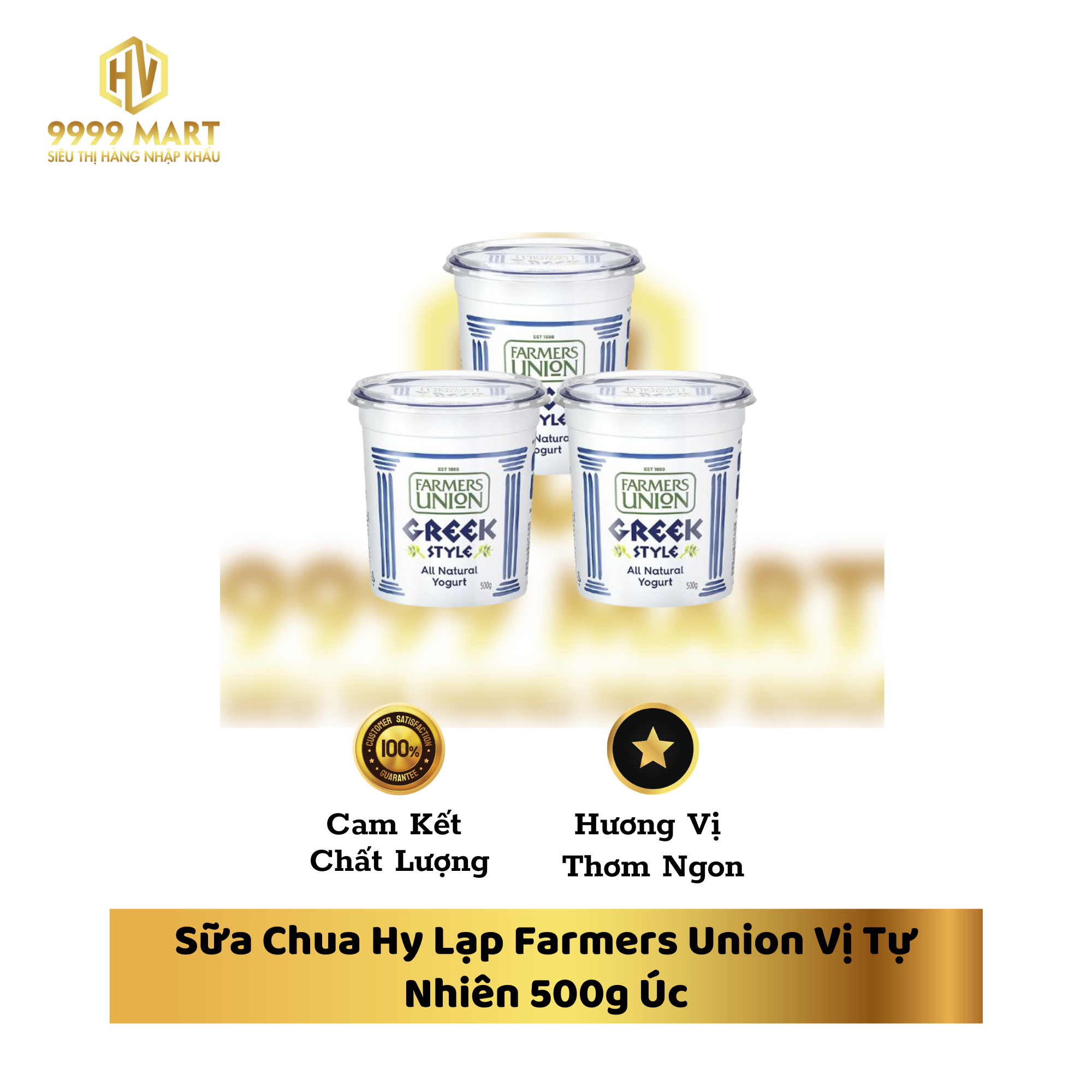 Sữa Chua Hy Lạp Farmers Union Vị Tự Nhiên 500g Úc
