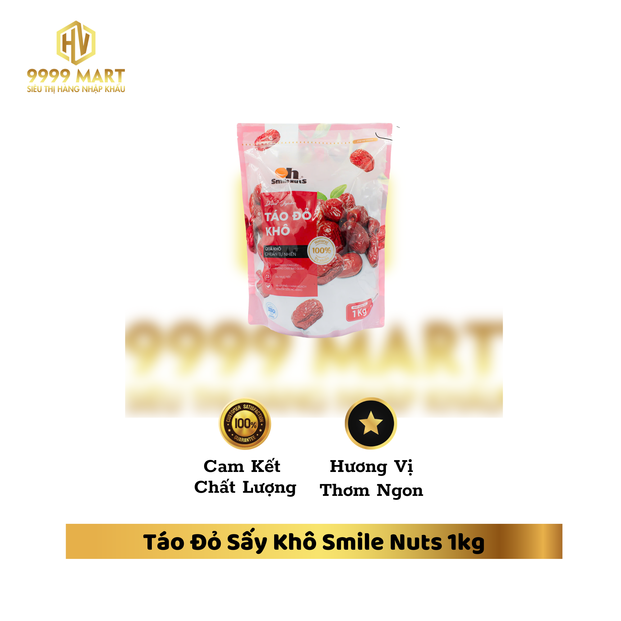 Táo Đỏ Sấy Khô Smile Nuts 1kg