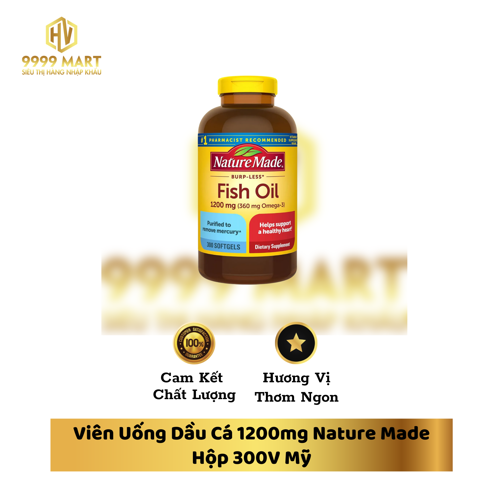 Viên Uống Dầu Cá 1200mg Nature Made Hộp 300V Mỹ