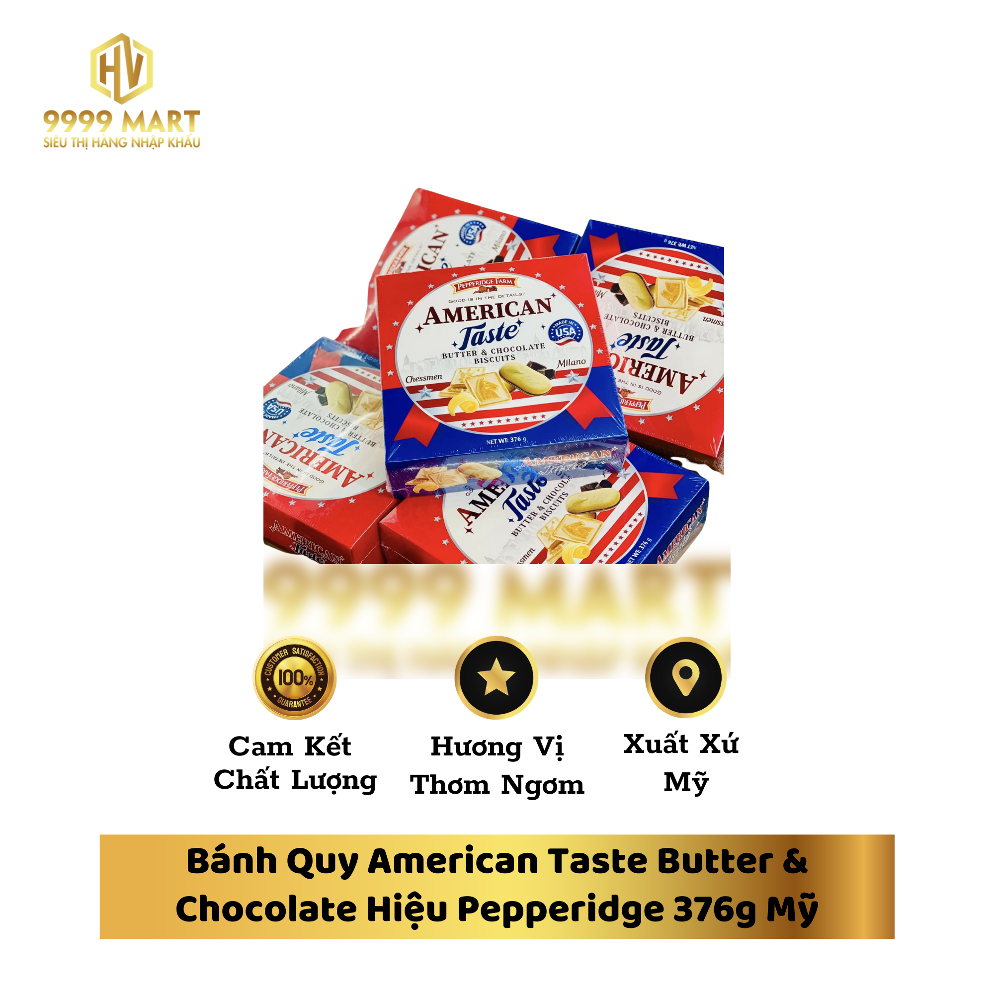 Bánh Quy American Taste Butter & Chocolate Hiệu Pepperidge 376g Mỹ