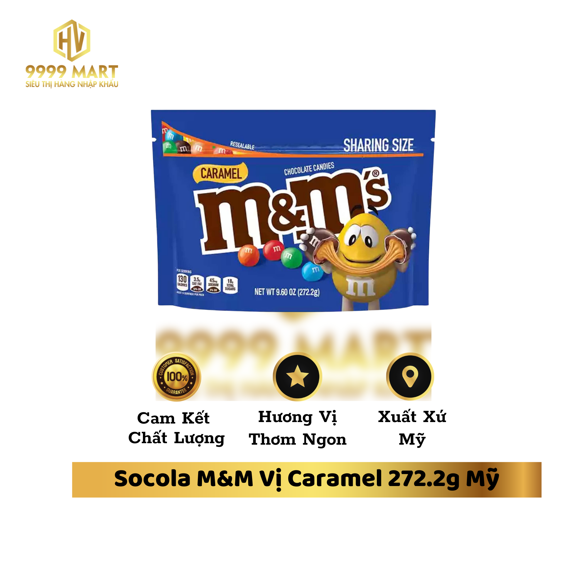 Socola M&M Vị Caramel 272.2g Mỹ