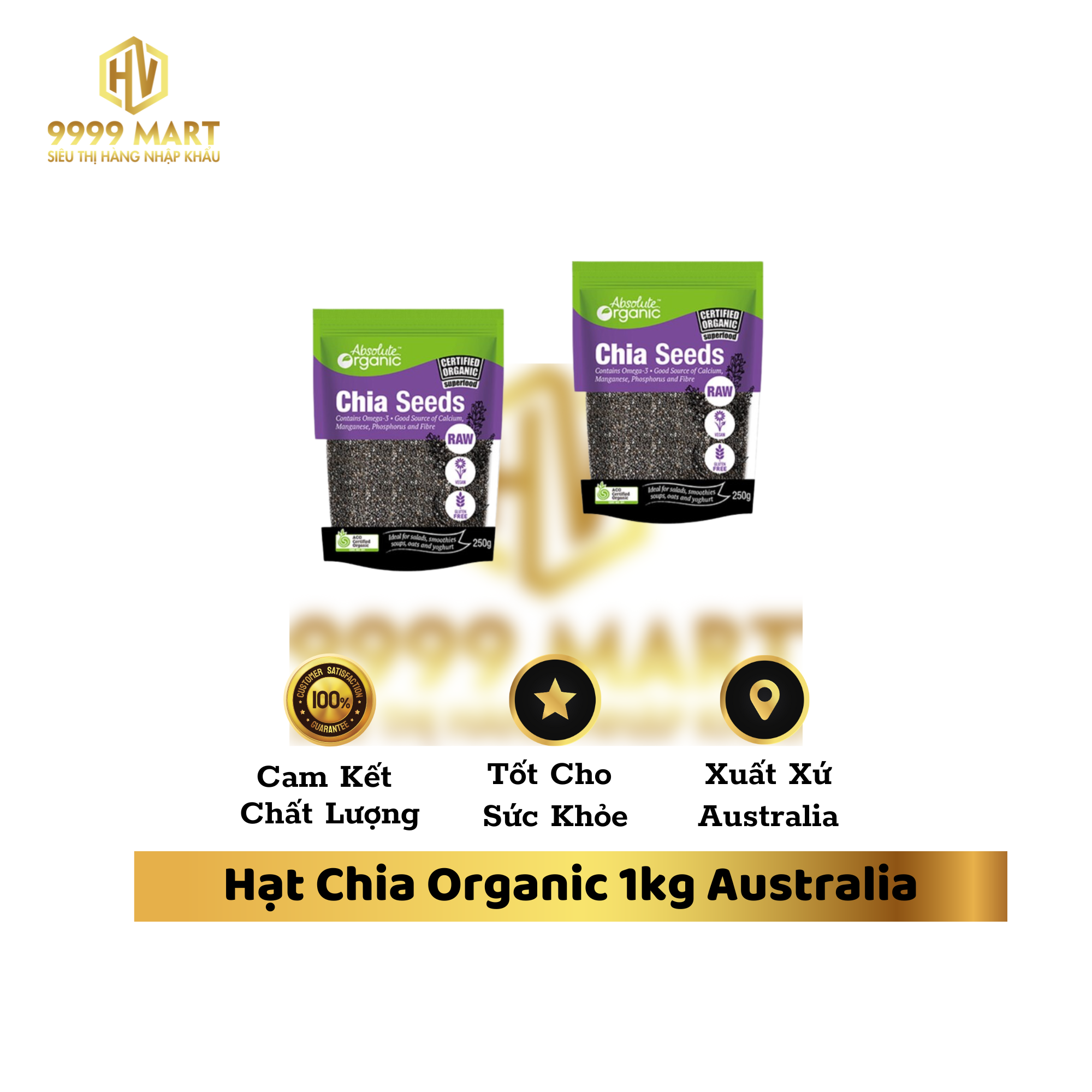 Hạt Chia Organic 1kg Australia