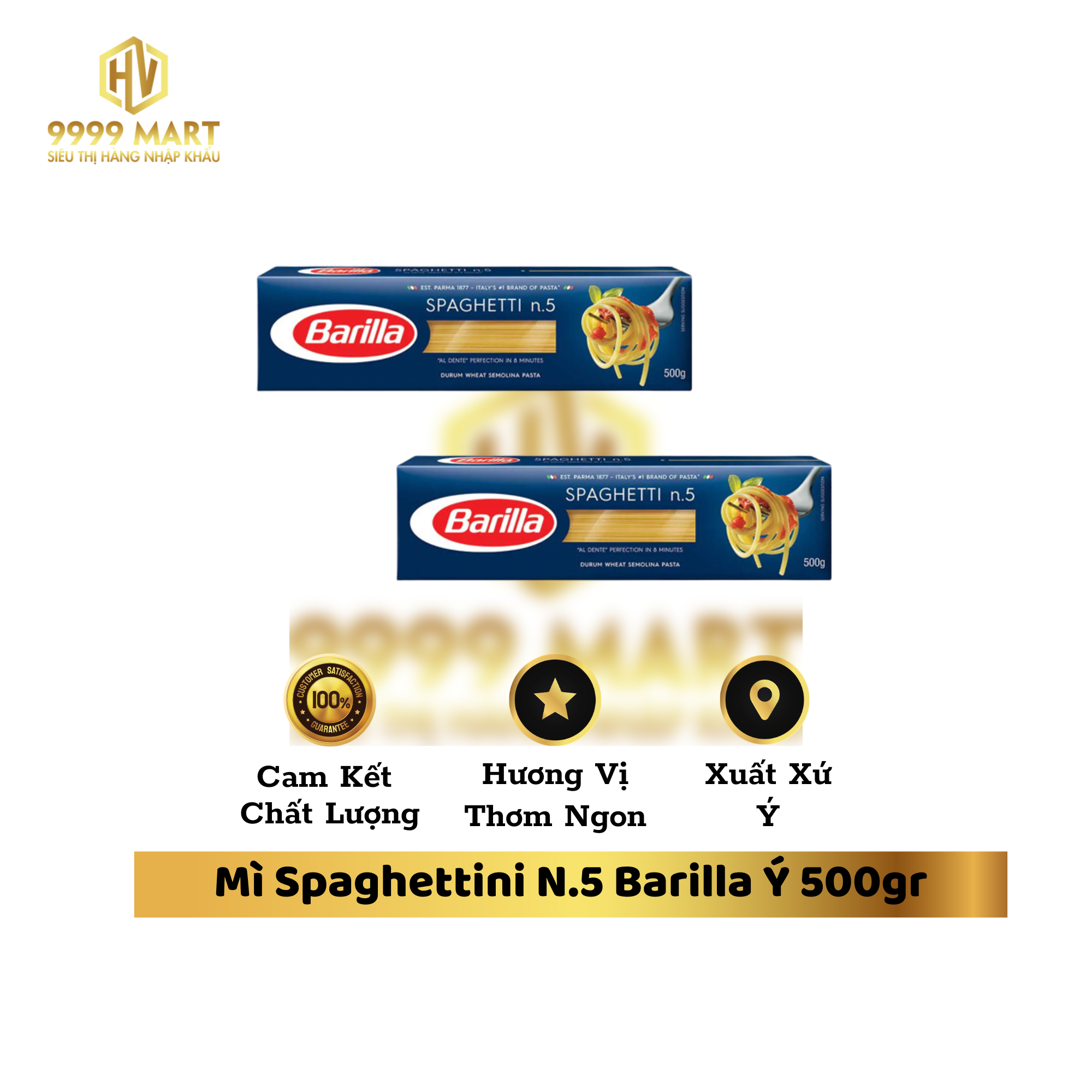 Mì Spaghettini N.5 Barilla Ý 500gr