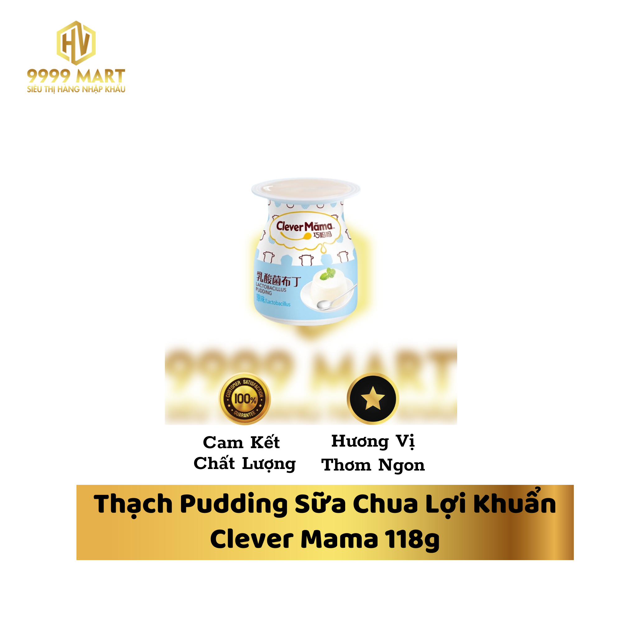 Thạch Pudding Sữa Chua Lợi Khuẩn Clever Mama 118g