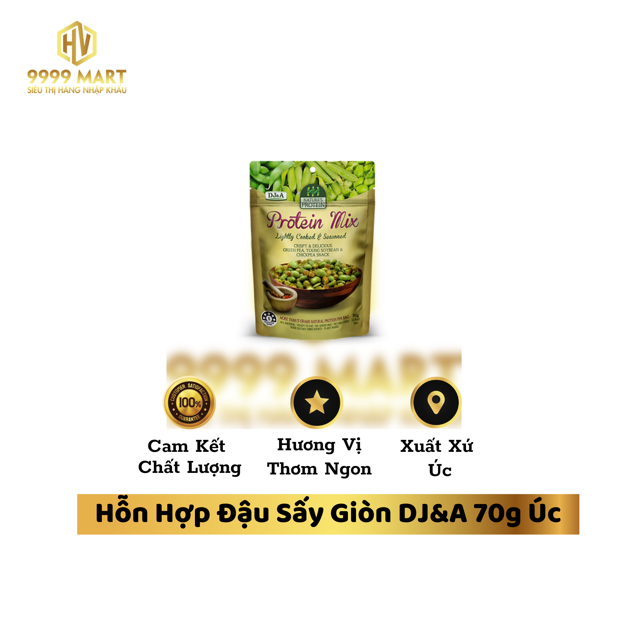 Hỗn Hợp Đậu Sấy Giòn DJ&A 70g Úc
