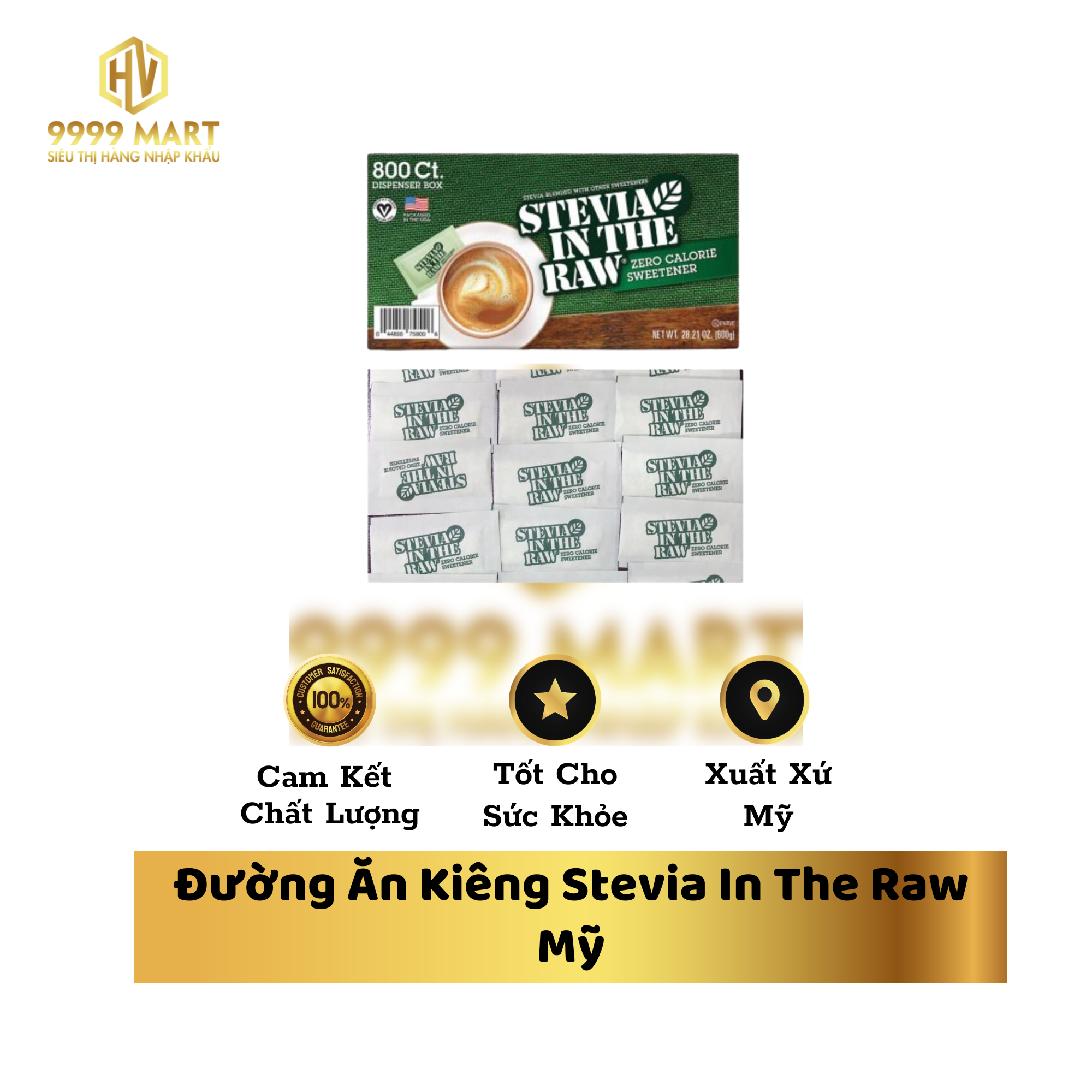Đường Ăn Kiêng Stevia In The Raw Mỹ