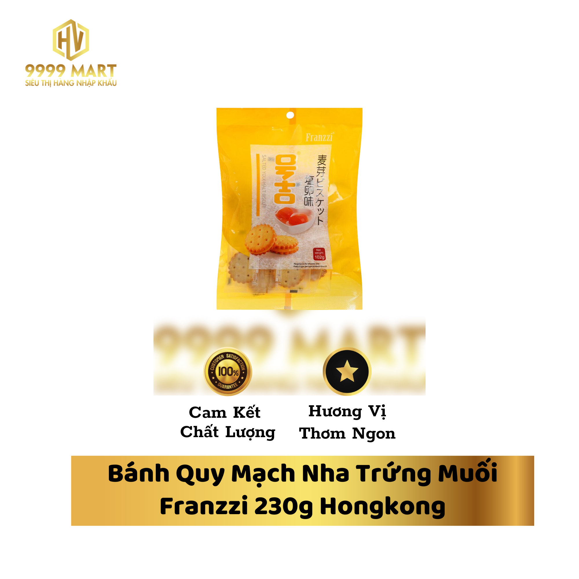 Bánh Quy Mạch Nha Trứng Muối Franzzi 230g Hongkong
