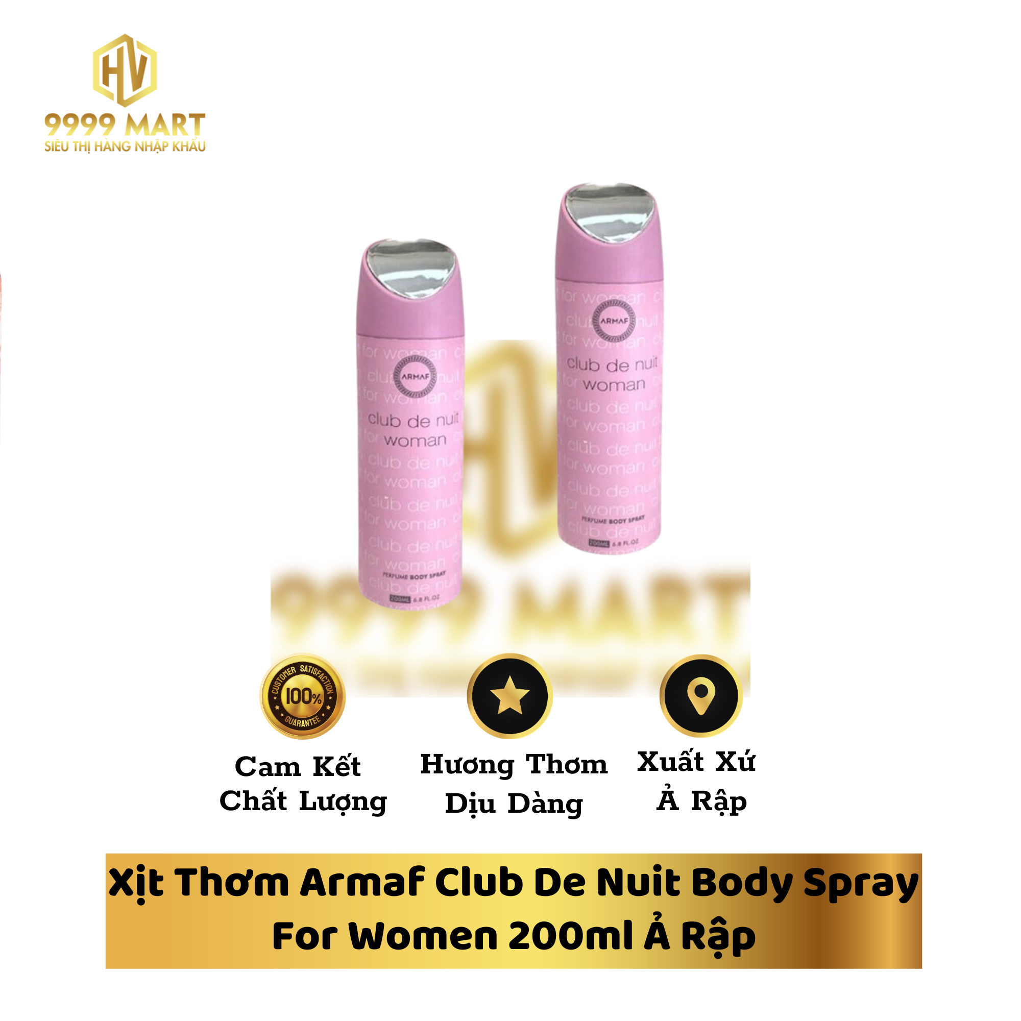 Xịt Thơm Armaf Club De Nuit Body Spray For Women 200ml Ả Rập