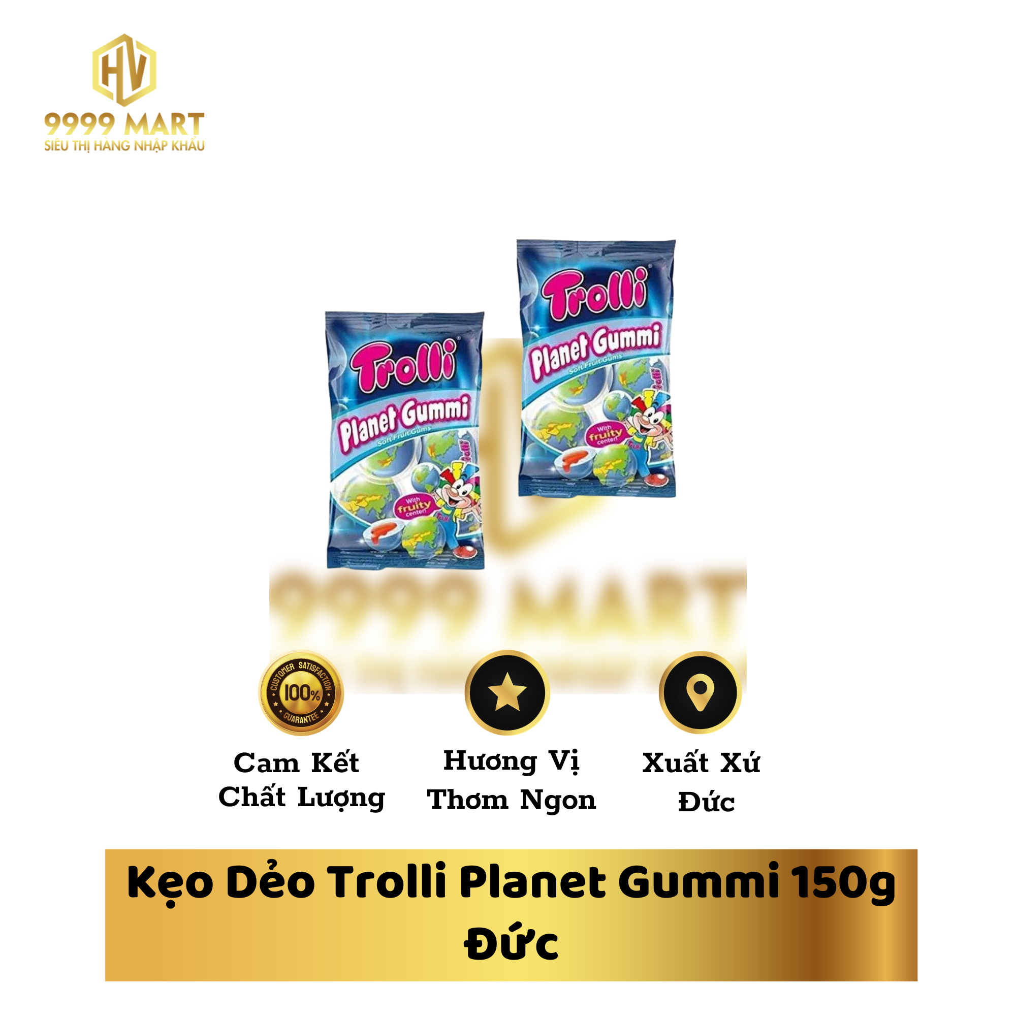 Kẹo Dẻo Trolli Planet Gummi 150g Đức
