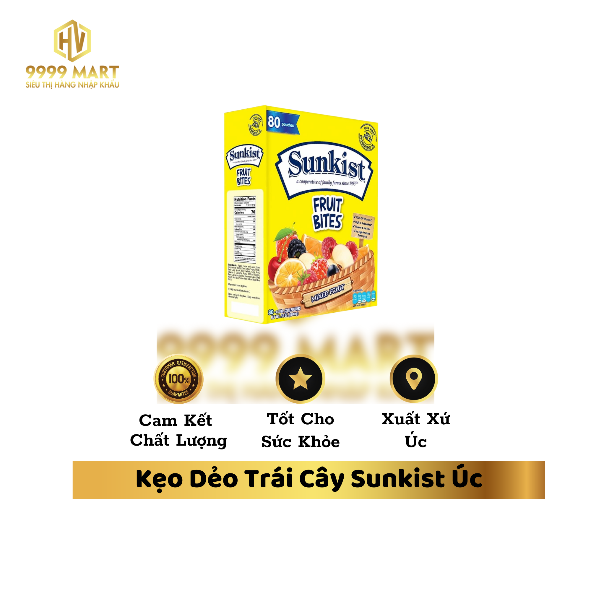Kẹo Dẻo Trái Cây Sunkist Úc