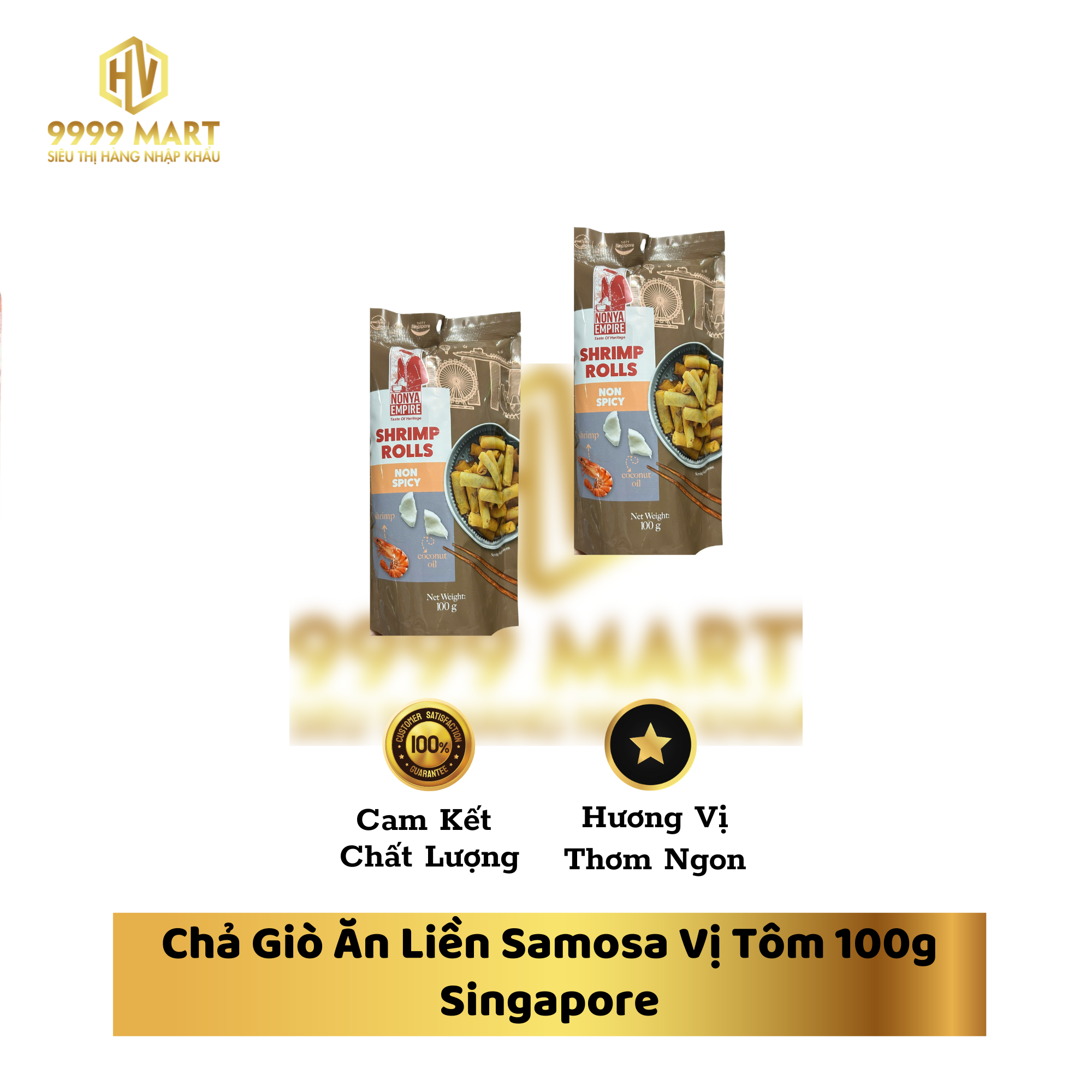Chả Giò Ăn Liền Samosa Vị Tôm 100g Singapore