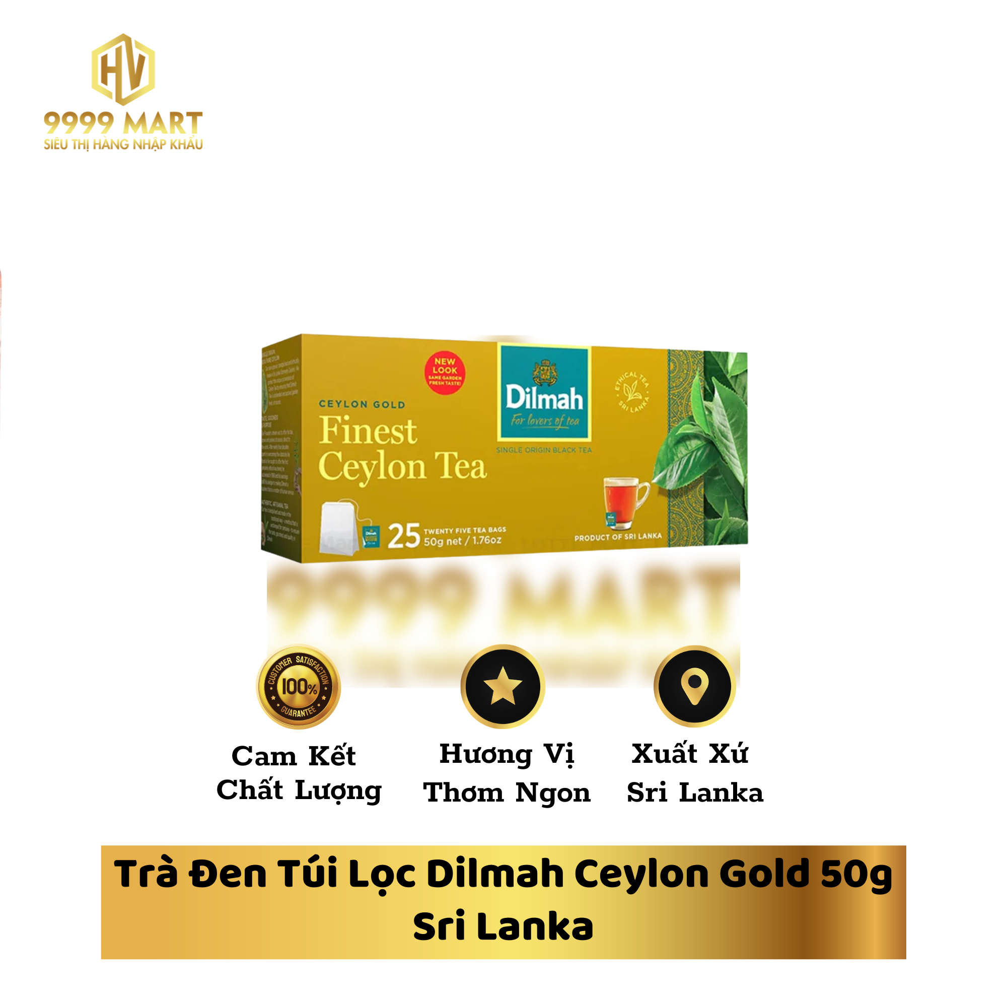 Trà Đen Túi Lọc Dilmah Ceylon Gold 50g Sri Lanka