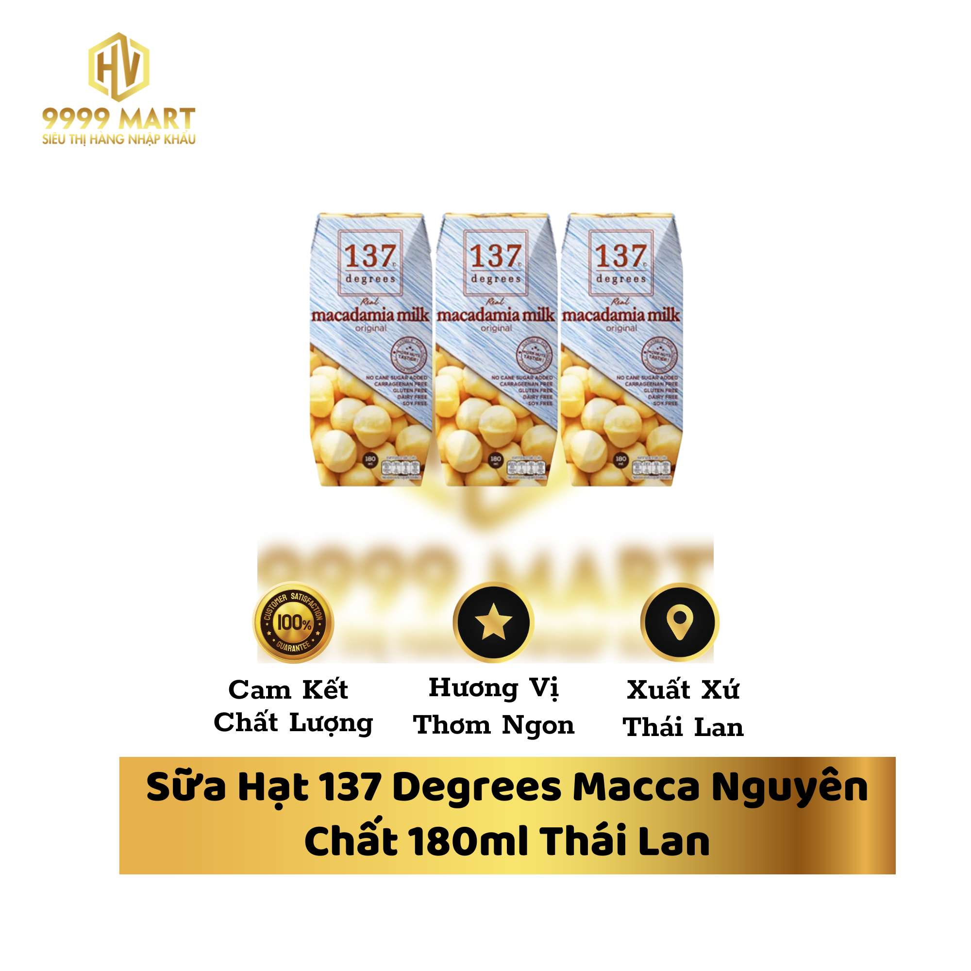 Sữa Hạt 137 Degrees Macca Nguyên Chất 180ml Thái Lan