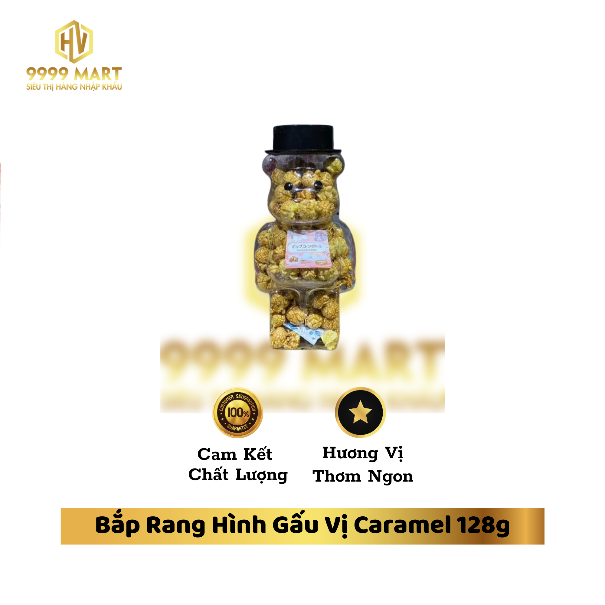 Bắp Rang Hình Gấu Vị Caramel 128g