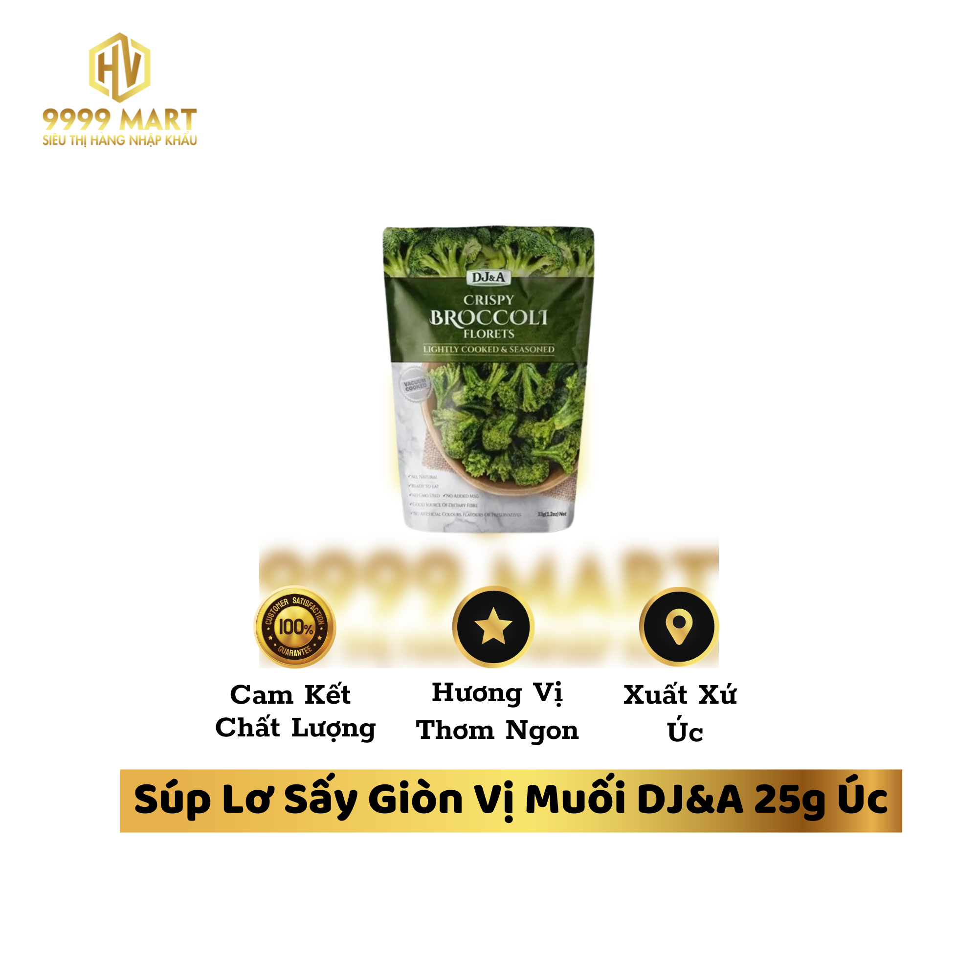 Súp Lơ Sấy Giòn Vị Muối DJ&A 25g Úc